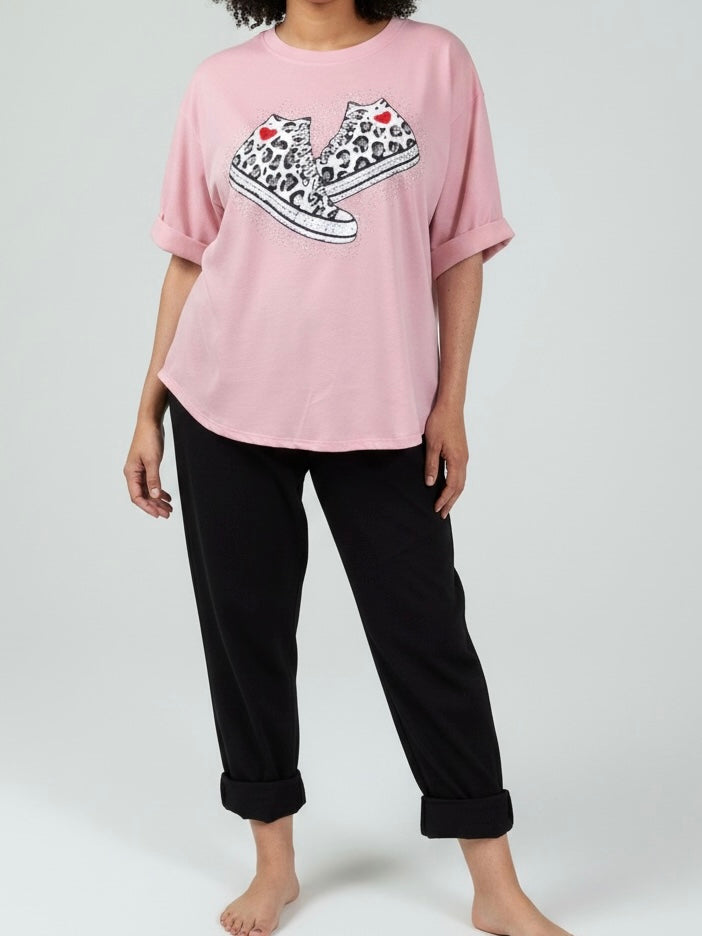 Glam „Fluffi“ Shirt in Sweat-Qualität in 2 Farben