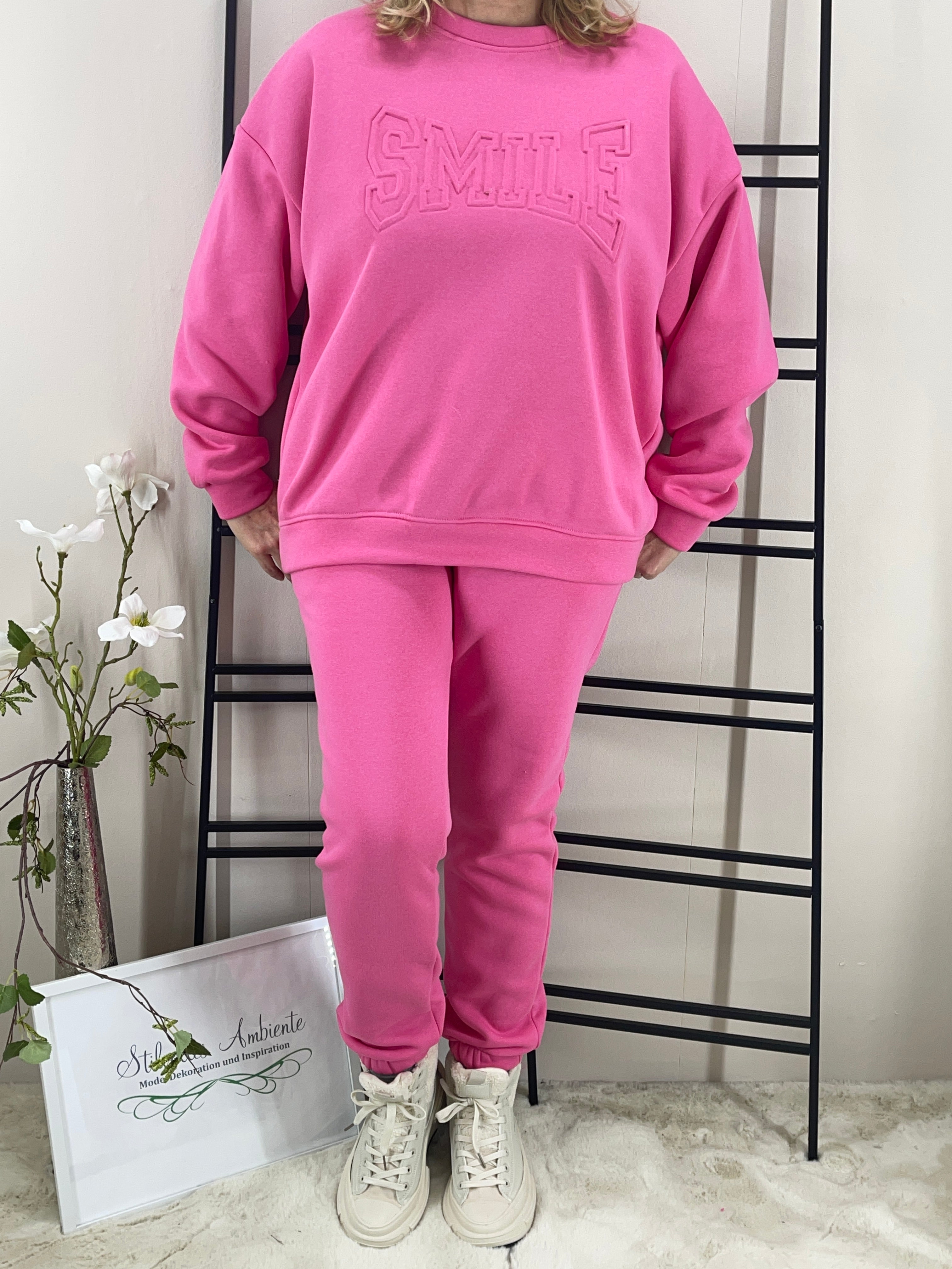 2 tlg. Kombi „Smile“  Einheitsgröße Gr. 36 - 42 in 5 Farben