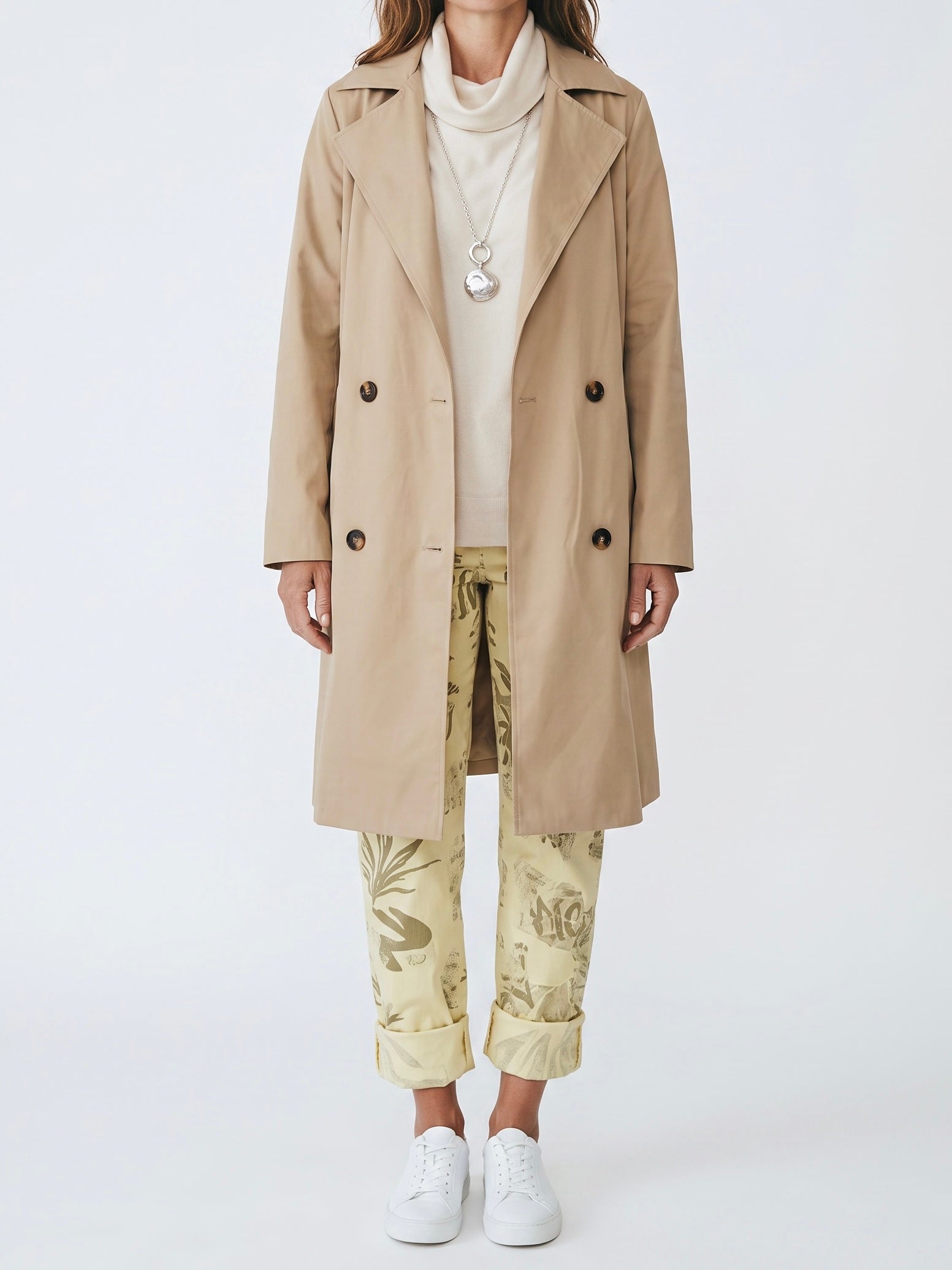 Eleganter Trenchcoat in beige