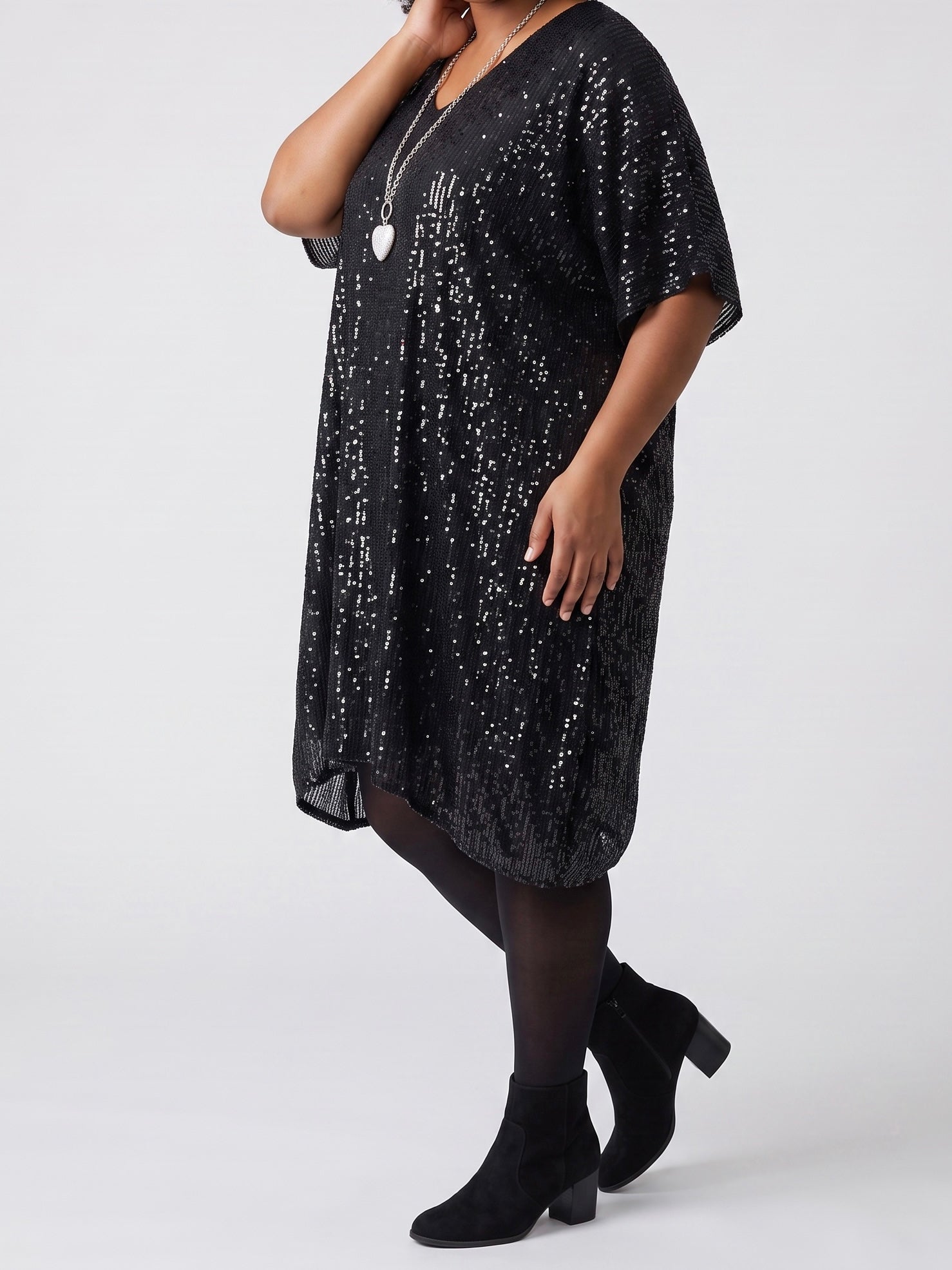Elegantes Paillettenkleid in schwarz