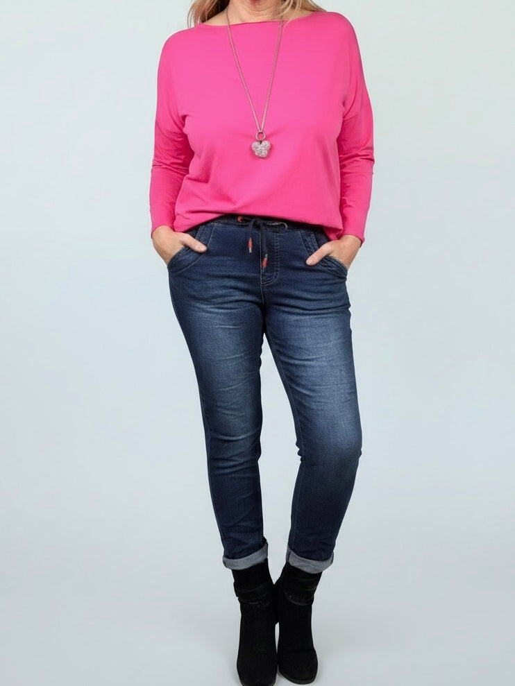 Jeans - Jogpant   „Leila - Dark“