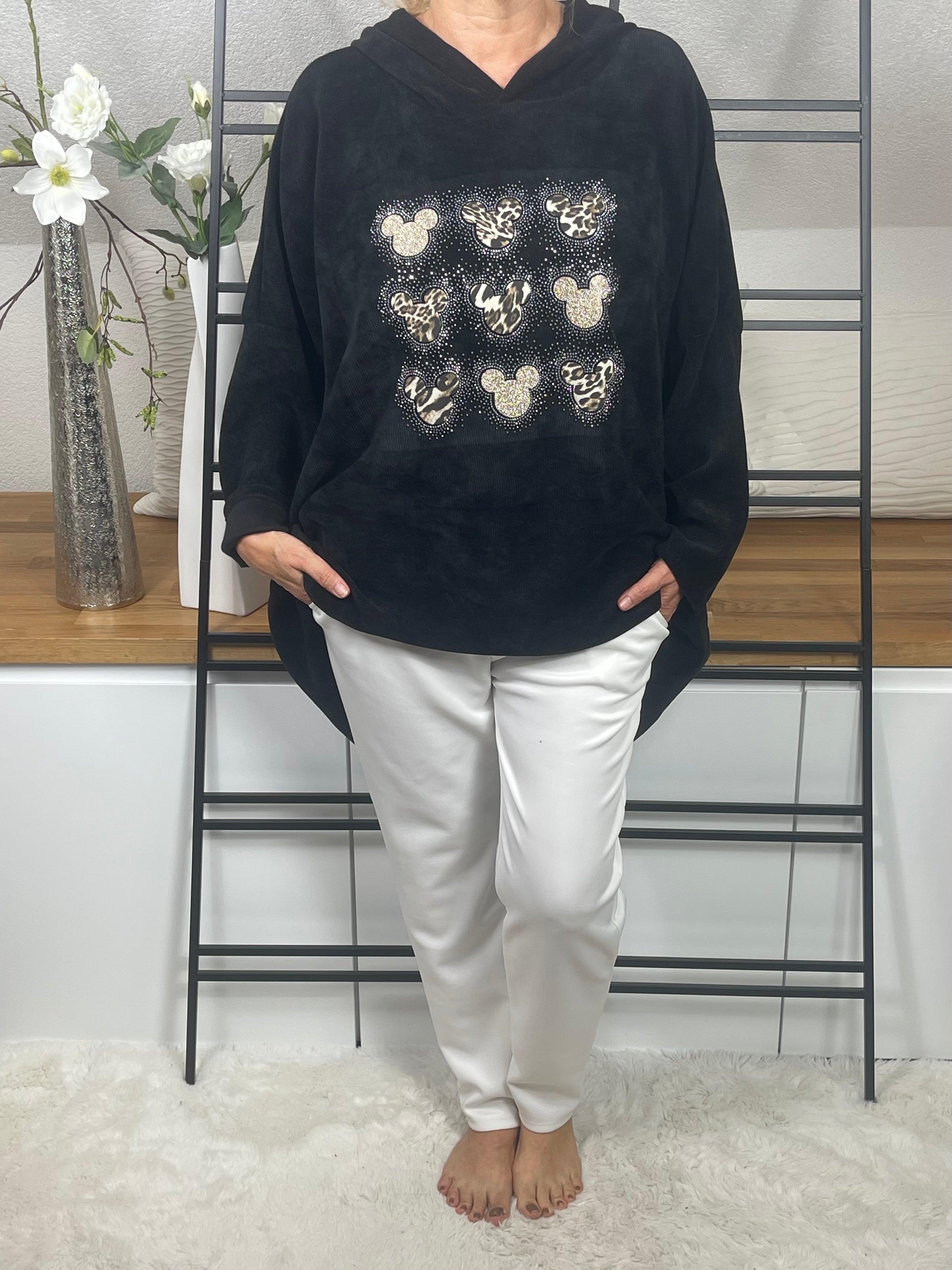 Damen -Hoodie „Mickey“ Einheitsgrösse Gr. 42 - 48 in 5 Farben