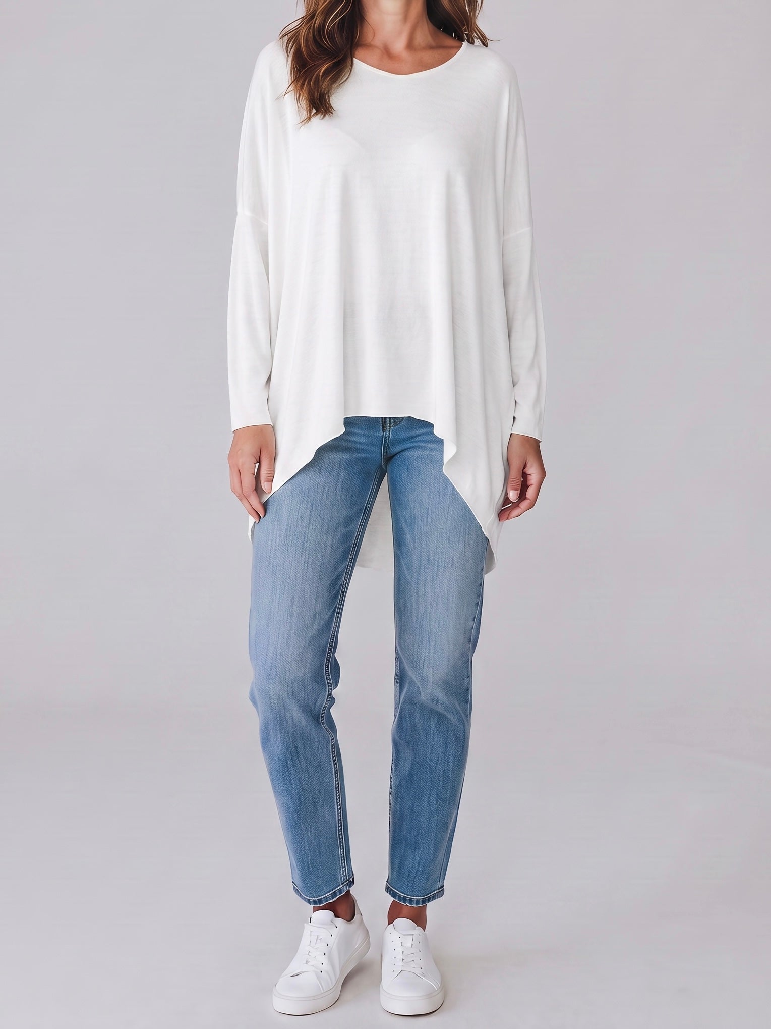 Feinstrick - Pullover „Knuffi“ in weiß