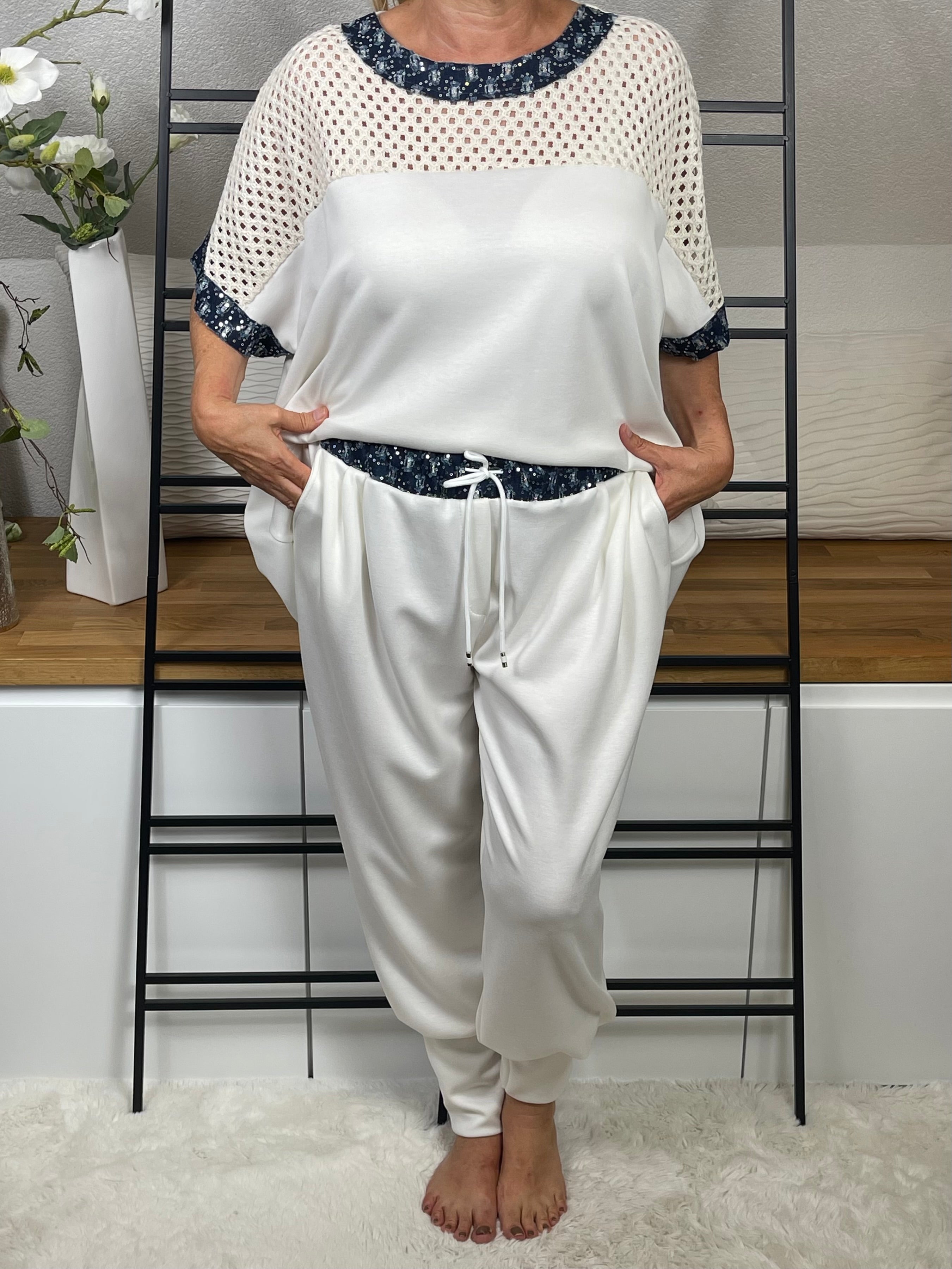 Damen Jogpant „Fluffi - Elegance“ Einheitsgrösse Gr. 42/44 - 50/52 in 2 Varianten