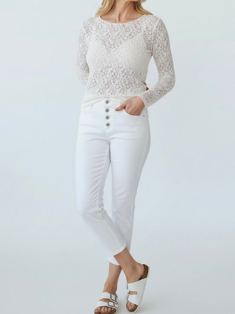 Elegantes Shirt aus „Allover - Spitze“ in 3 Farben