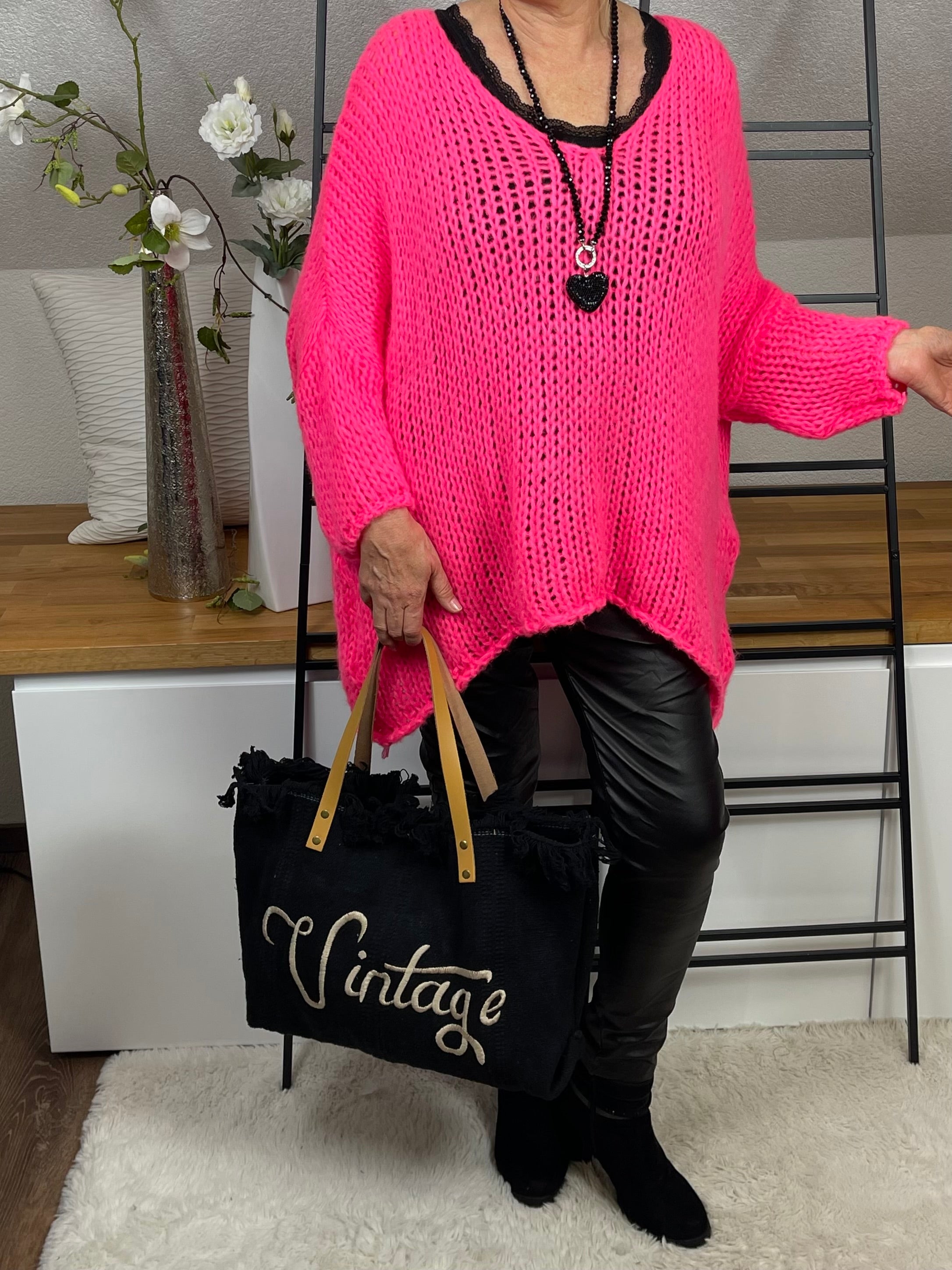 Damen - Pullover „Flauschi“ Einheitsgrösse Gr. 38 - 48 + in vielen Farben