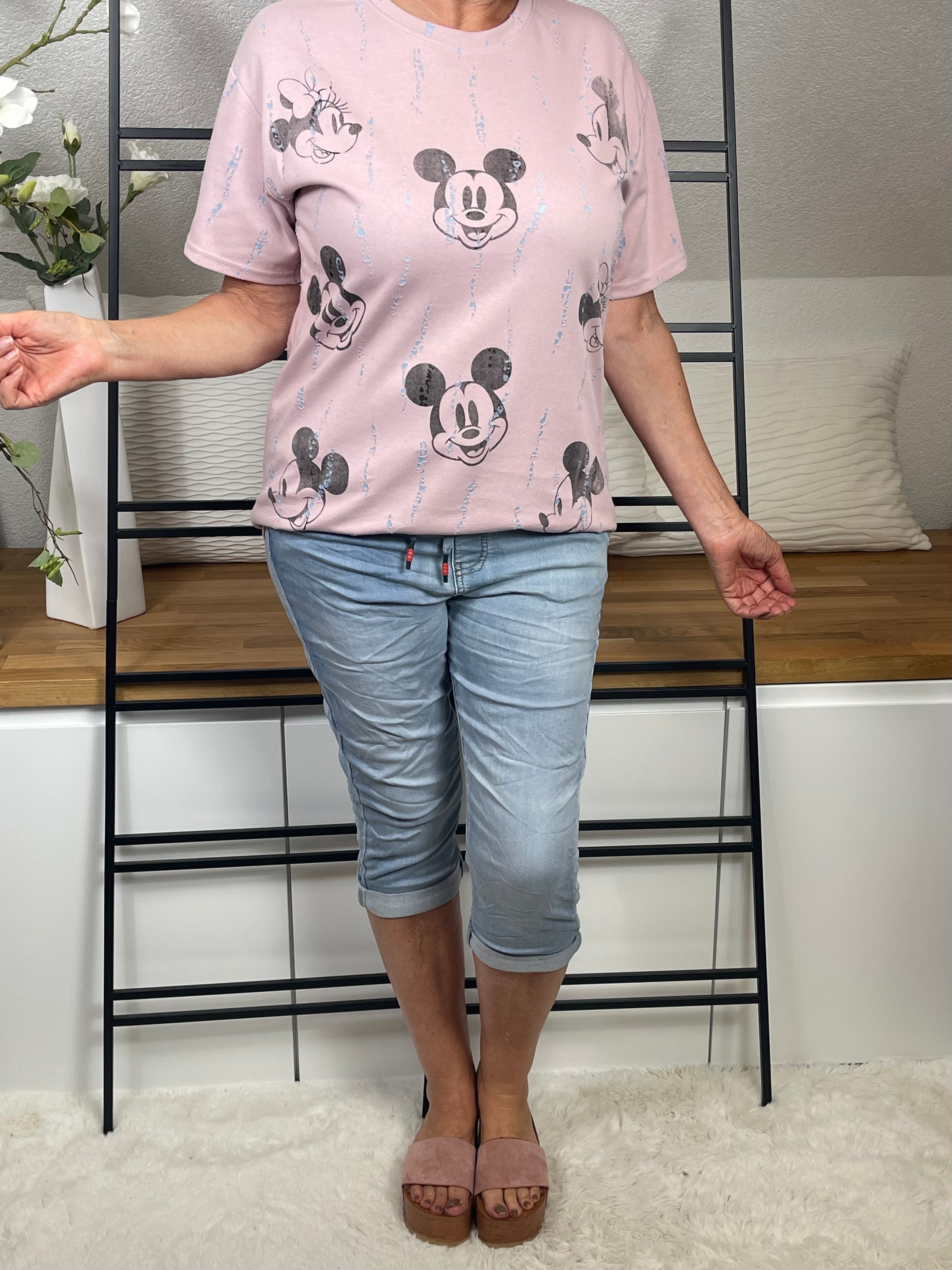 !!!!KEINE RETOURE MÖGLICH!!!!Damen - T - Shirt „Mickey“ Einheitsgrösse Gr. 38 - 42 in 2 Farben
