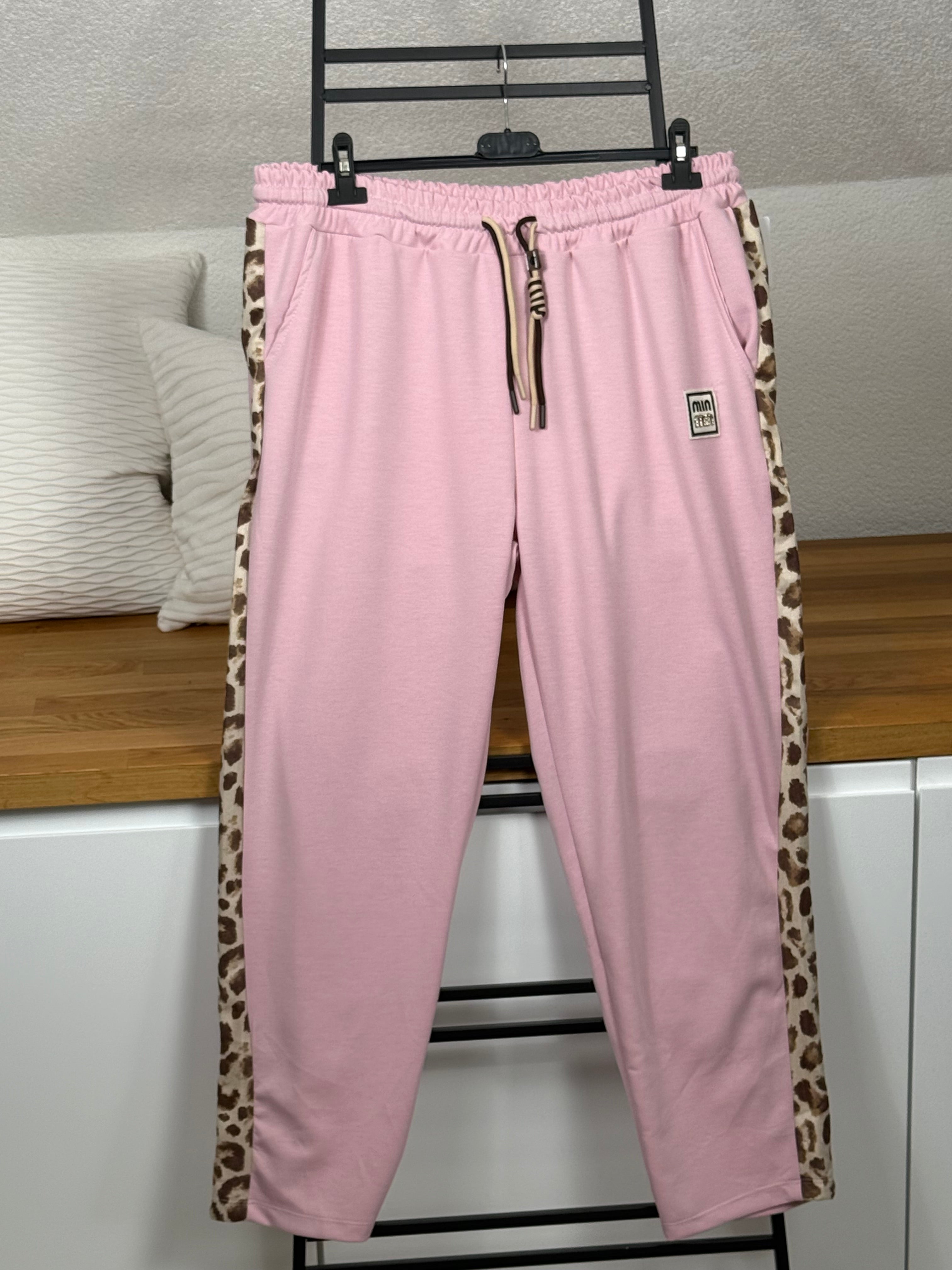 Damen Jogpant „Fluffi“ mit Animalprint Einheitsgrösse Gr. 44 - 52 in 5 Farben