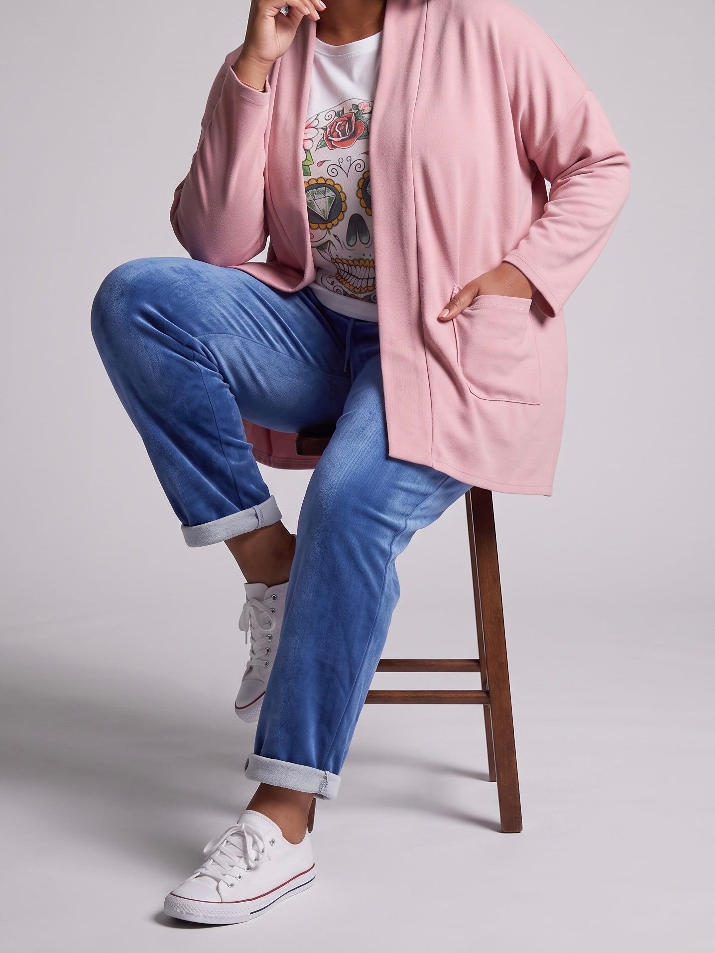 Sweat - Blazer in rosa