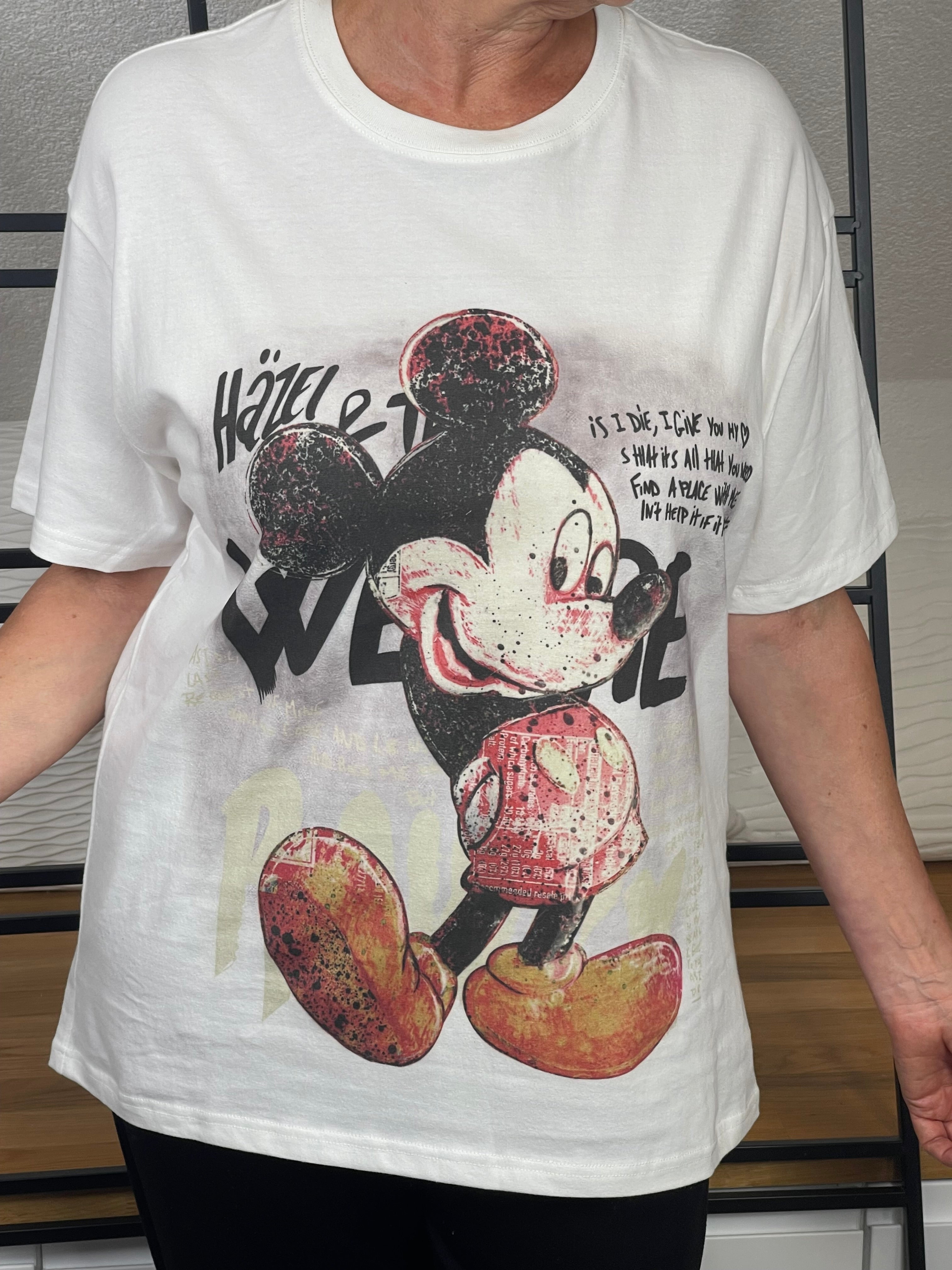 !!!!KEINE RETOURE MÖGLICH!!!! Damen - T - Shirt „Mickey und Minney“ Einheitsgrösse Gr. 38 - 44 in 3 Varianten