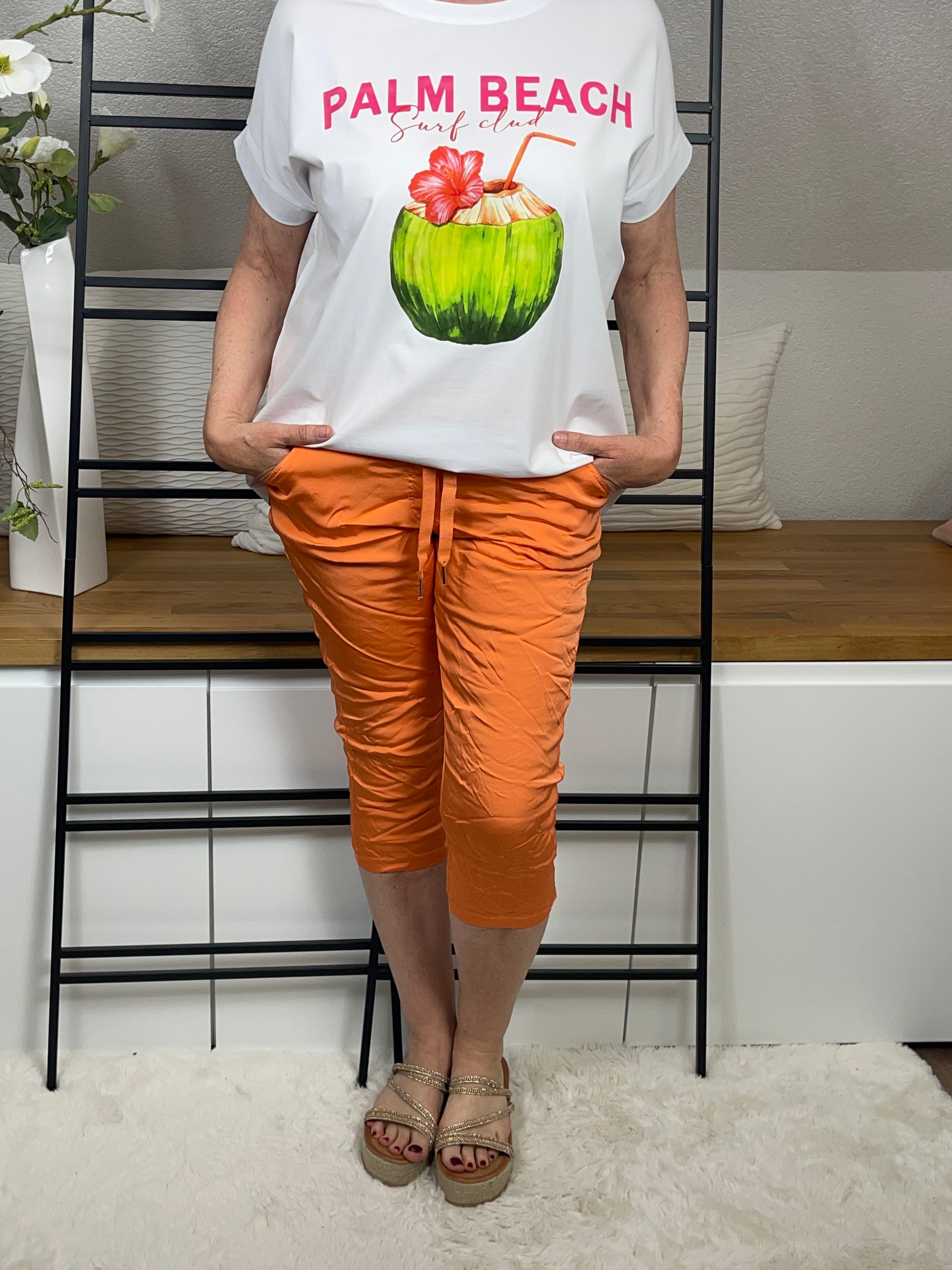 !!!!KEINE RETOURE MÖGLICH!!!!3/4 Jogpant „Shiney“ Einheitsgrösse Gr. 38 - 42/44 in 4 Farben