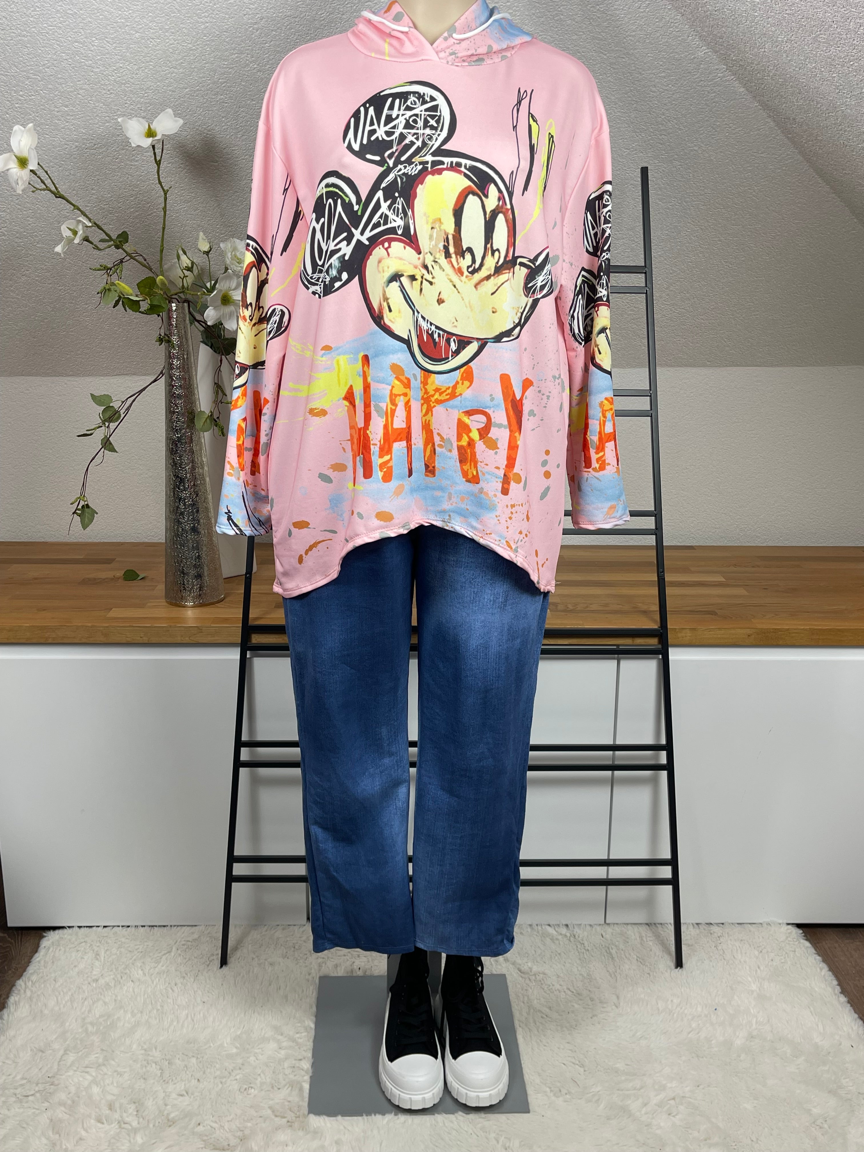 !!!!KEINE RETOURE MÖGLICH !!!!Damen - Hoodie „Mickey“ Einheitsgrösse Gr. 38 - 44 in 2 Farben