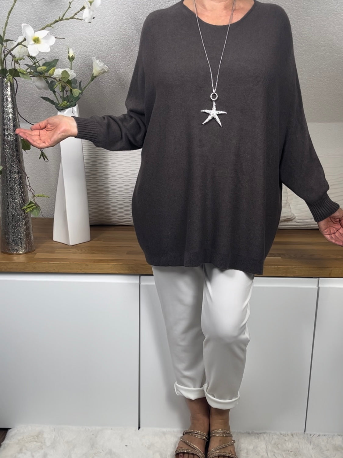 Damen - Pullover „Fluffi“ Einheitsgrösse Gr. 38 - 48 in 12 Farben