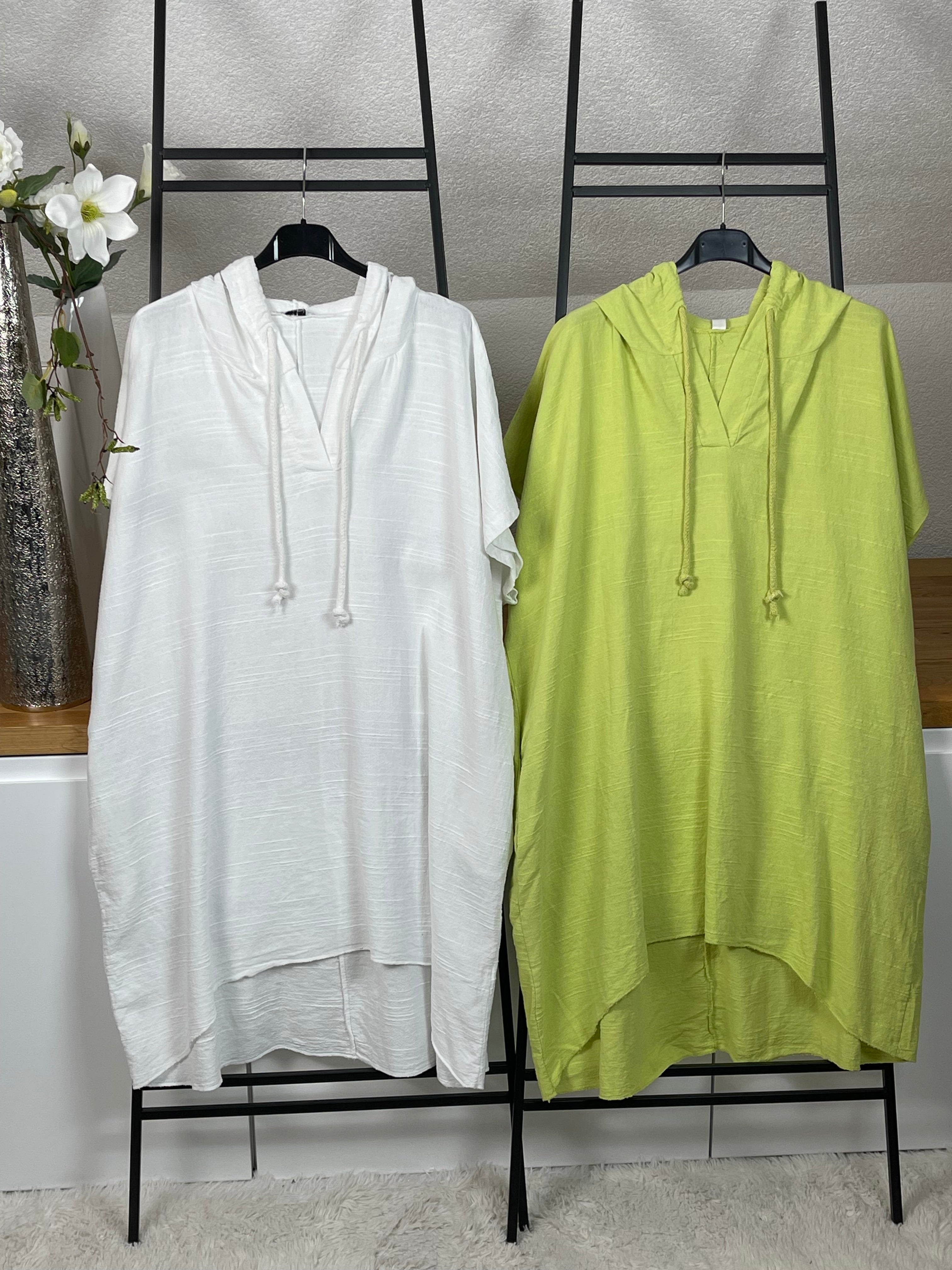 !!!!KEINE RETOURE MÖGLICH!!!! Tunika - Kleid „Lori“ mit Kapuze Einheitsgröße Gr. 38 - 46