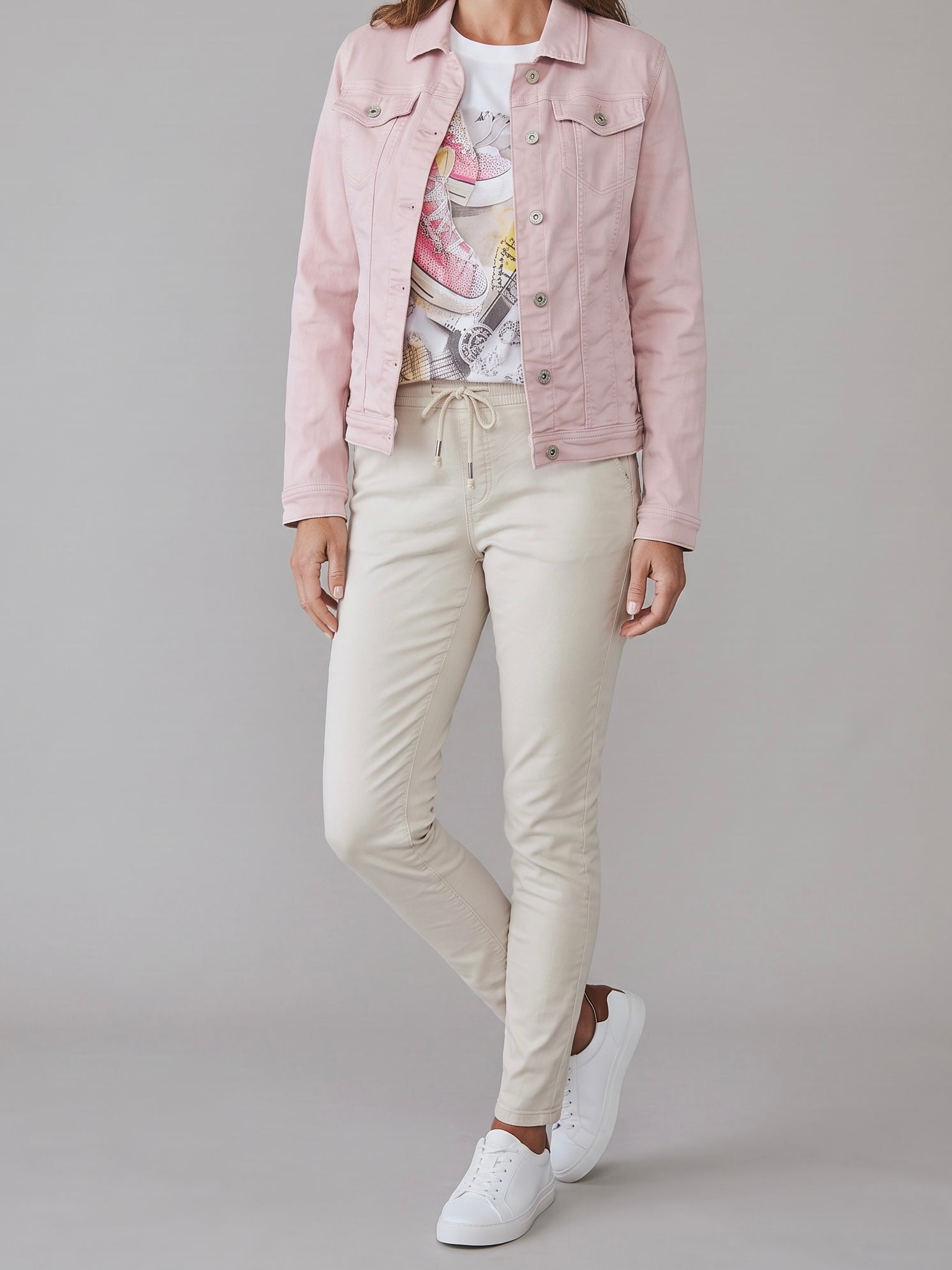 Vintage Jeansjacke in altrosa