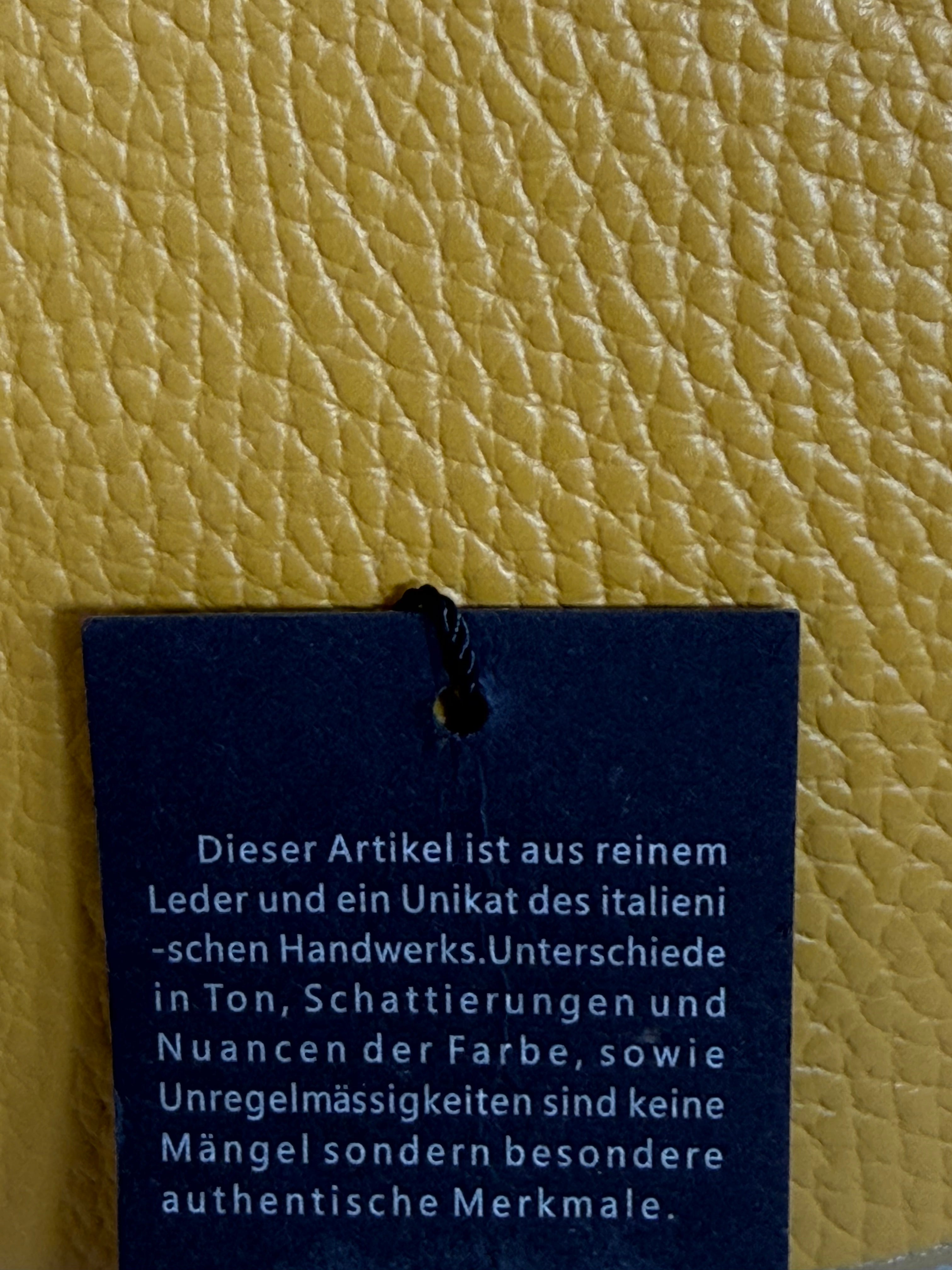 Echtleder Schulter - Tasche in gelb