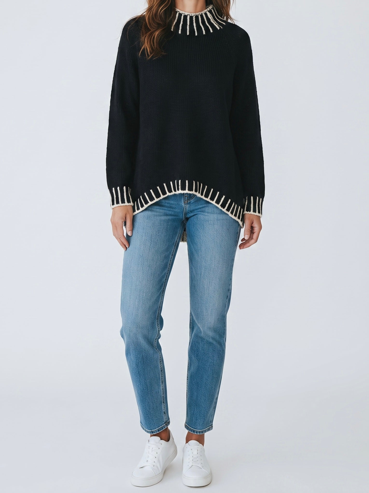 Eleganter Feinstrick - Pullover in 4 Farben