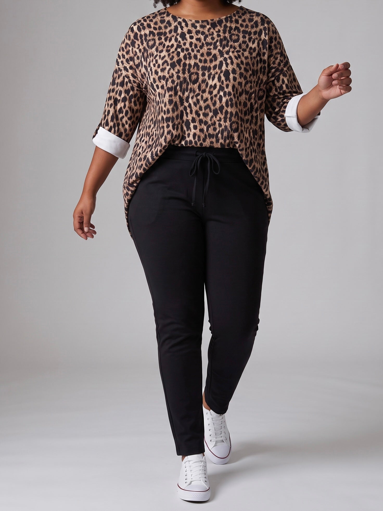 Elegantes Shirt mit „Animal Print“ in weiß - braun - schwarz