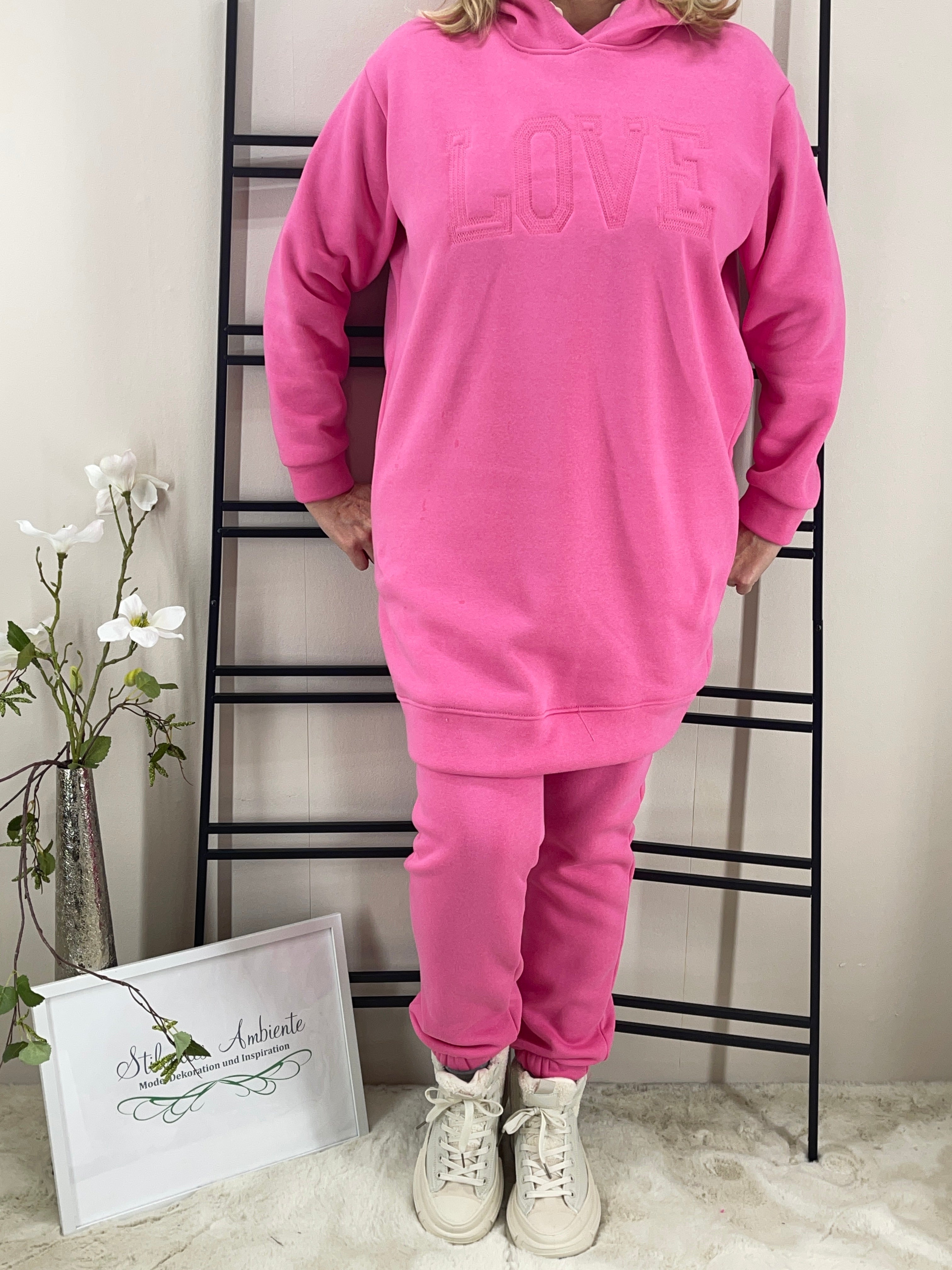 !!!!Keine RETOURE MÖGLICH!!! Hoodie - Kleid „Love“ Einheitsgrösse Gr. 36 - 42