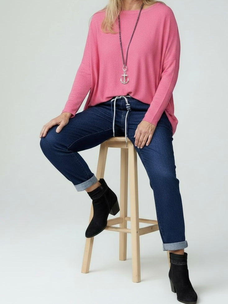 Jeans - Jogpant mit toller Kordel in blau