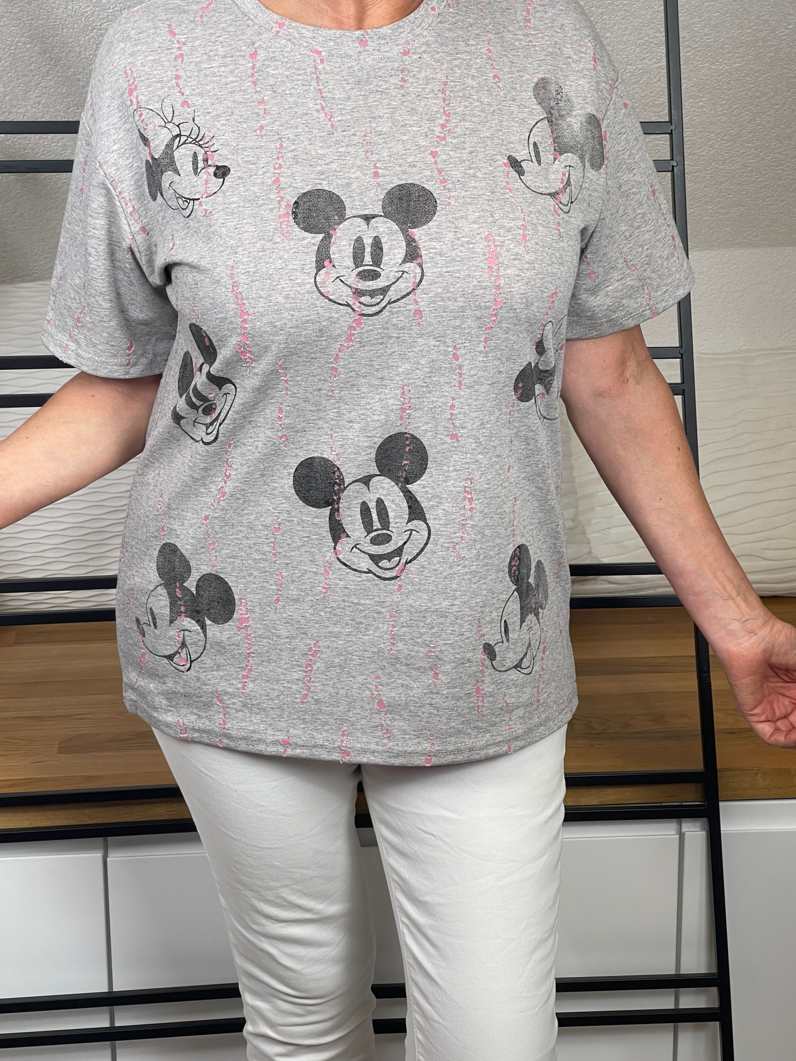 !!!!KEINE RETOURE MÖGLICH!!!!Damen - T - Shirt „Mickey“ Einheitsgrösse Gr. 38 - 42 in 2 Farben