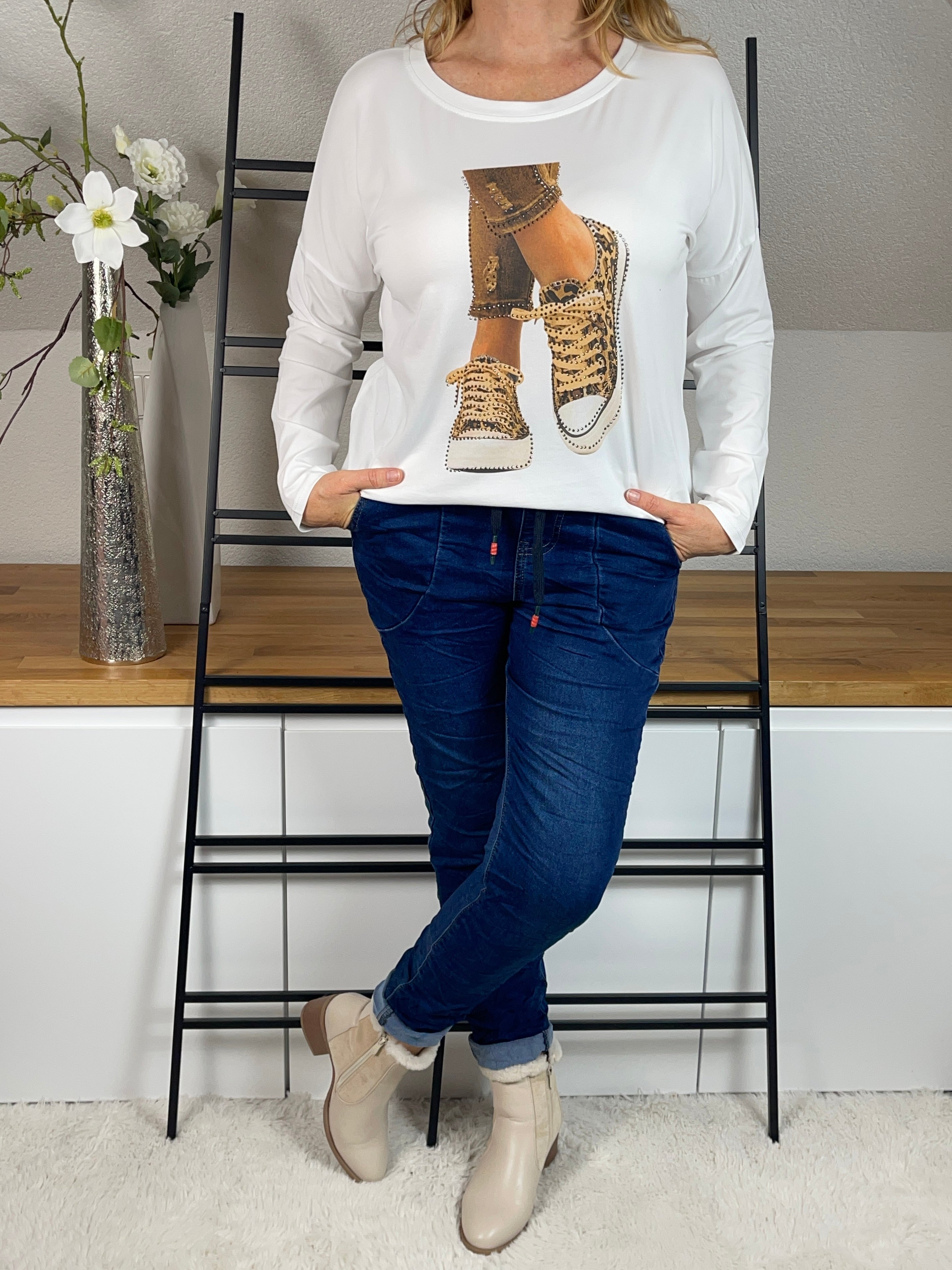 Damen Shirt „Sneaker“ Einheitsgröße Gr. 38- 44 in vielen Farben