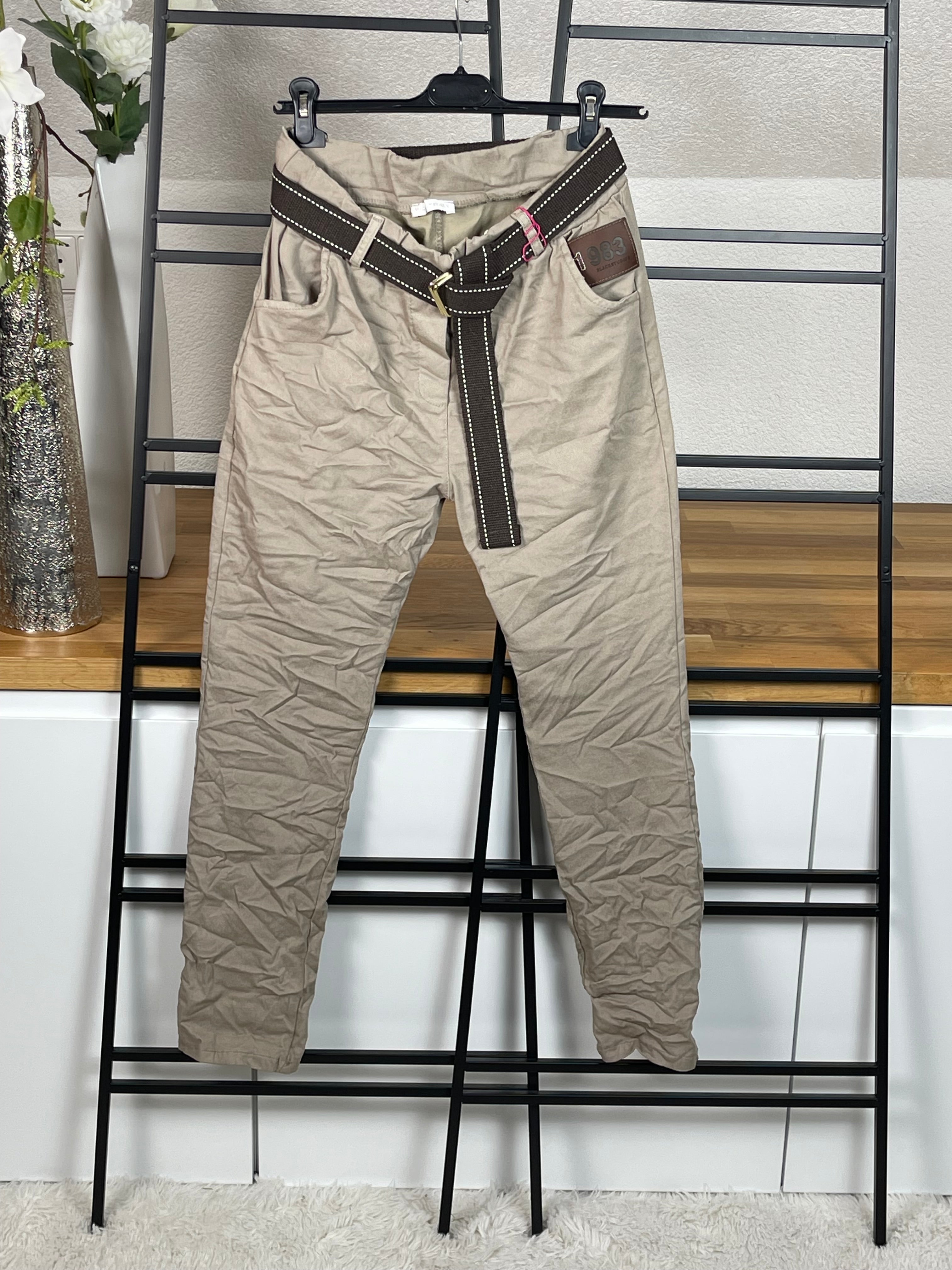 !!!!KEINE RETOURE MÖGLICH!!!! Jogpant „Cino“ mit Gürtel Einheitsgrösse Gr. 38 - 42-44 in 6 Farben