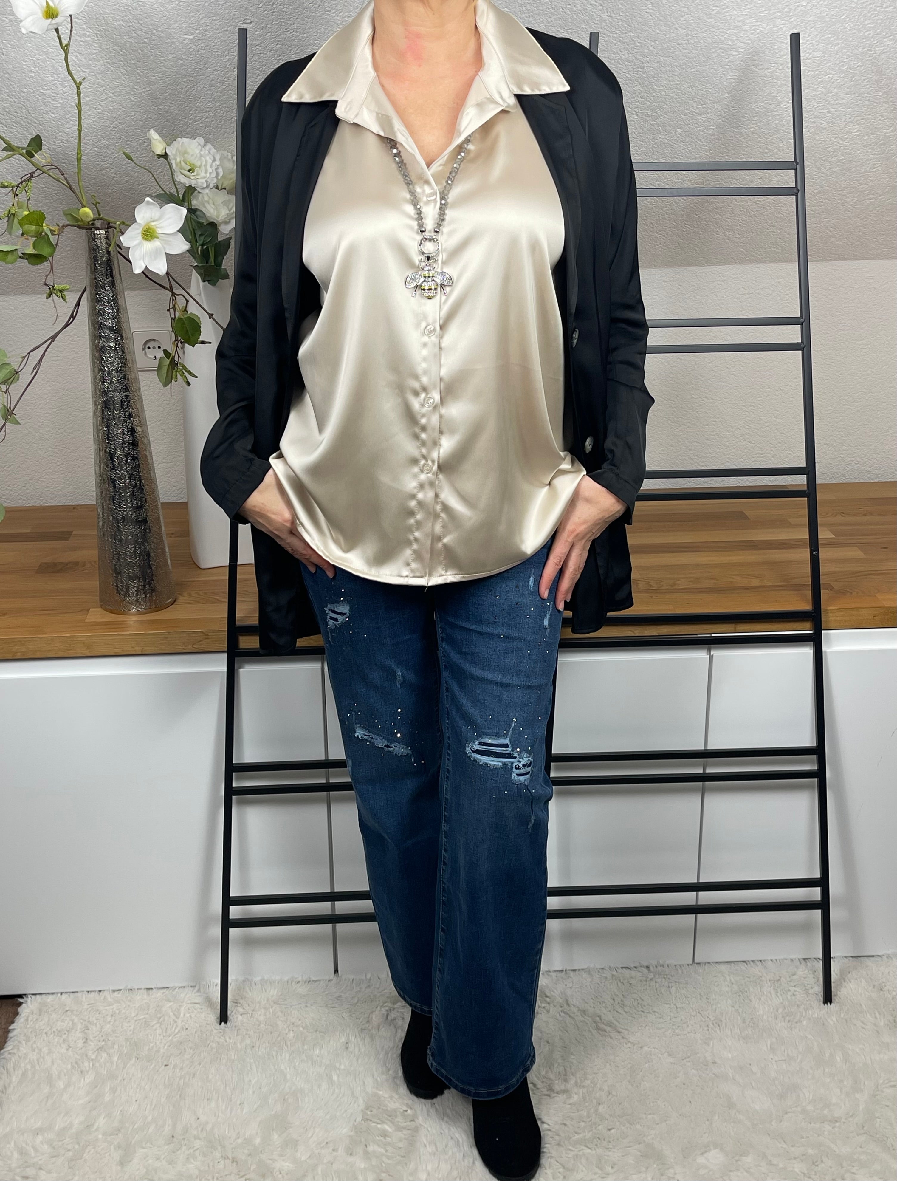 !!!!KEINE RETOURE MÖGLICH!!!! Damen - Seiden - Bluse „Sarah“ in 5 Farben