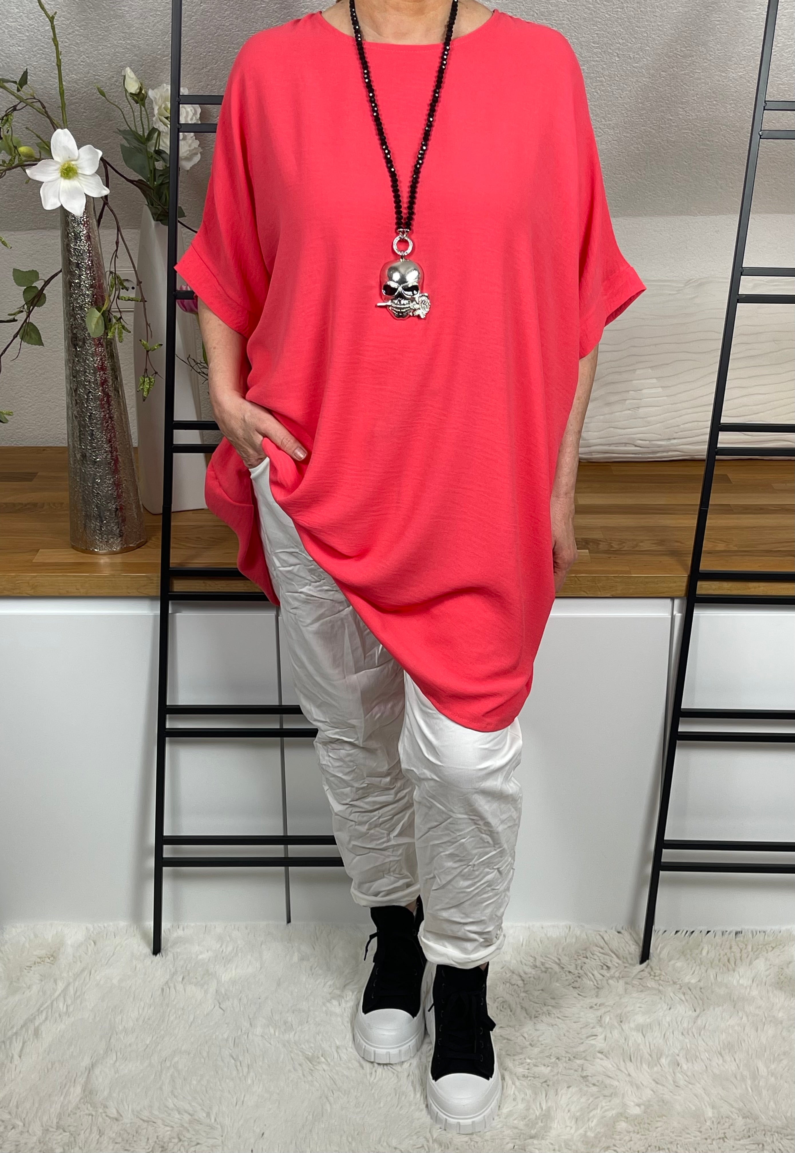 !!!!KEINE RETOURE MÖGLICH!!!! Damen Tunika - Shirt Einheitsgrösse Gr. 44 - 52 in 8 Farben