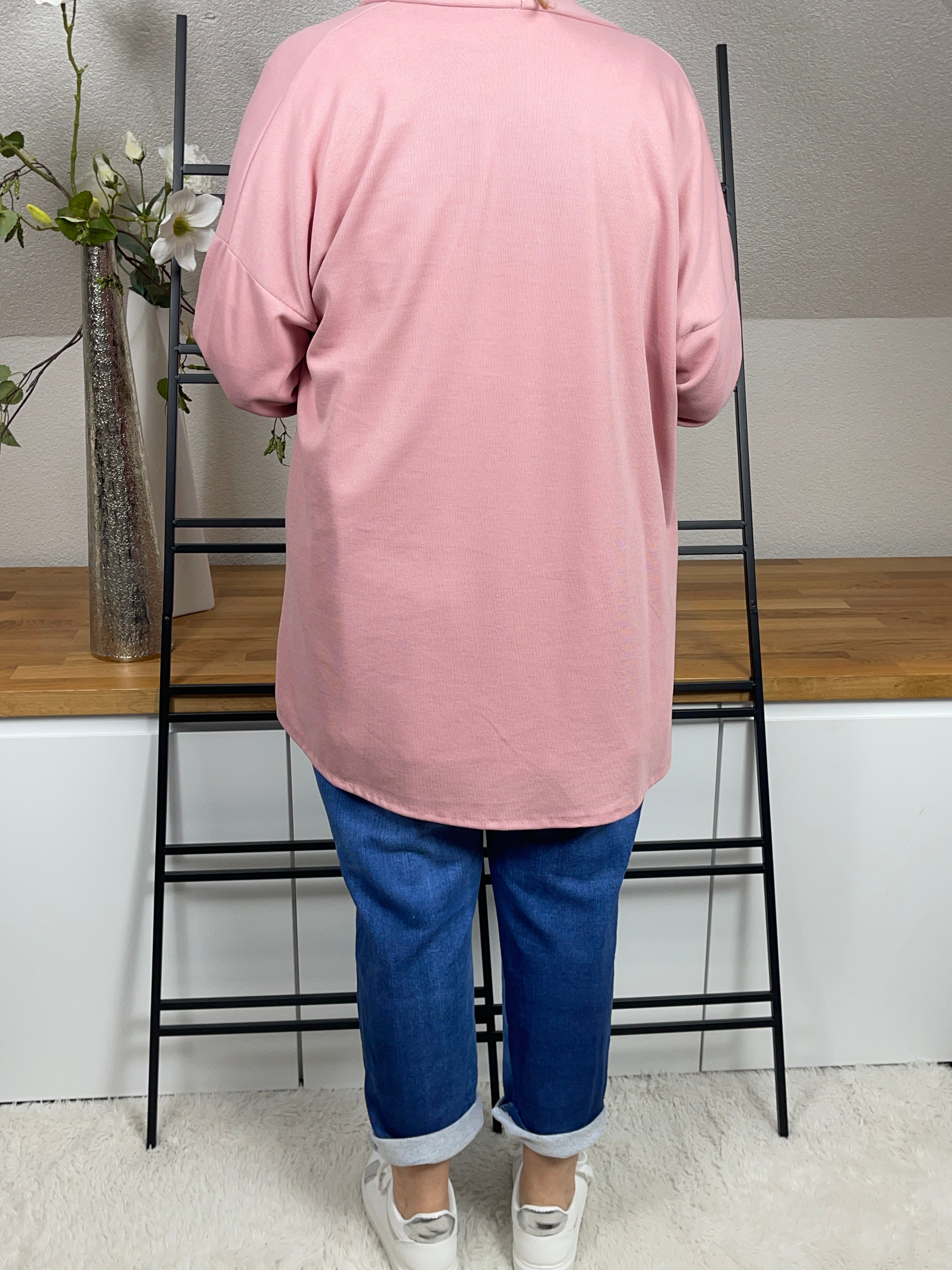 !!!!KEINE RETOURE MÖGLICH!!!! 
Damen - Sweat - Blazer Einheitsgrösse Gr. 42 - 48 in rosa