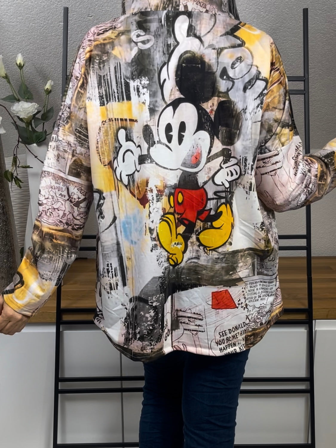 Edle leichte Damen Blusen  - Jacke „Mickey“ mit Kapuze Einheitsgrösse Gr. 38 - 44 in 3 Varianten