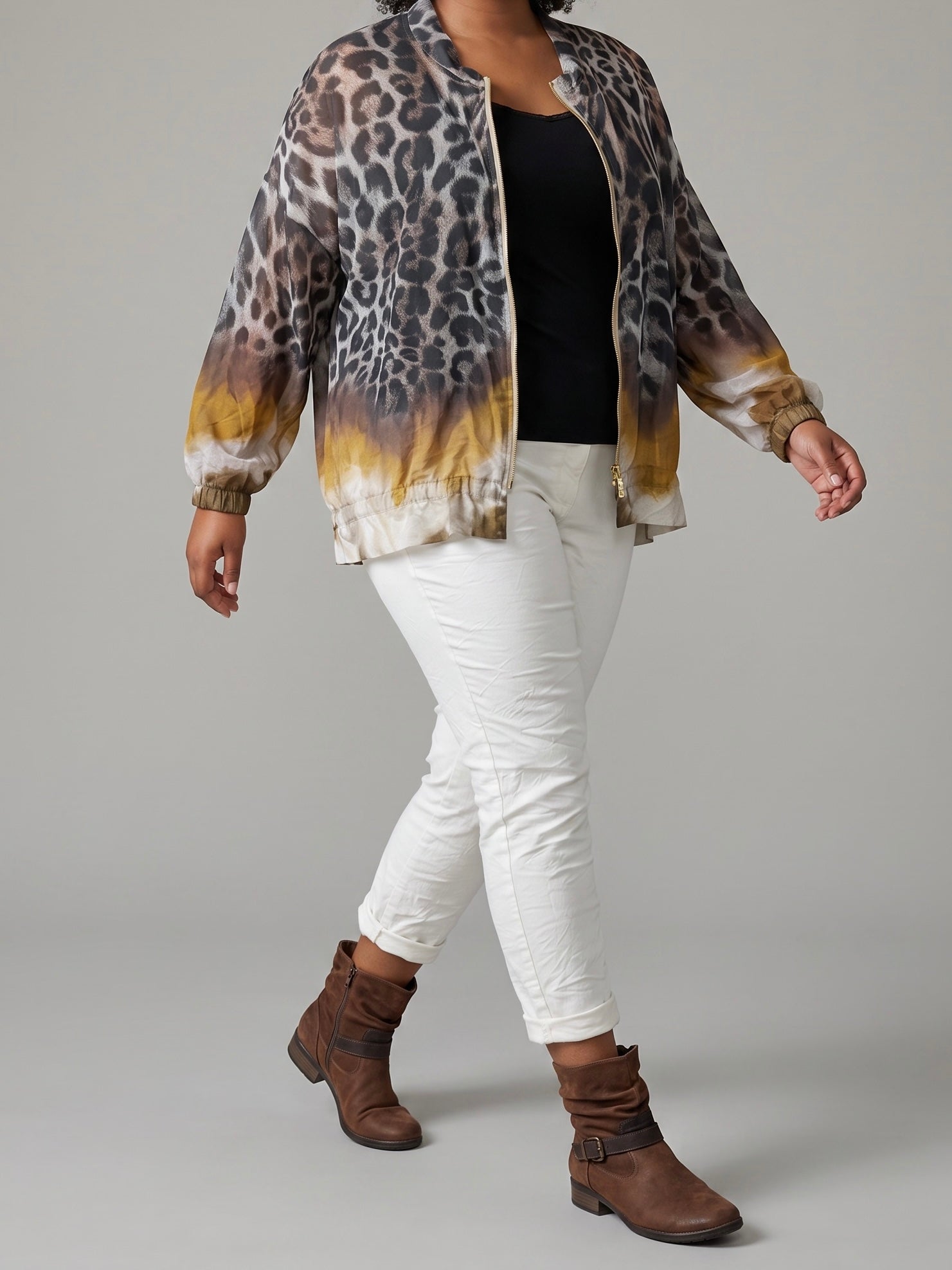 Elegante Blusen - Jacke mit „Animal Print“ in 3 Varianten