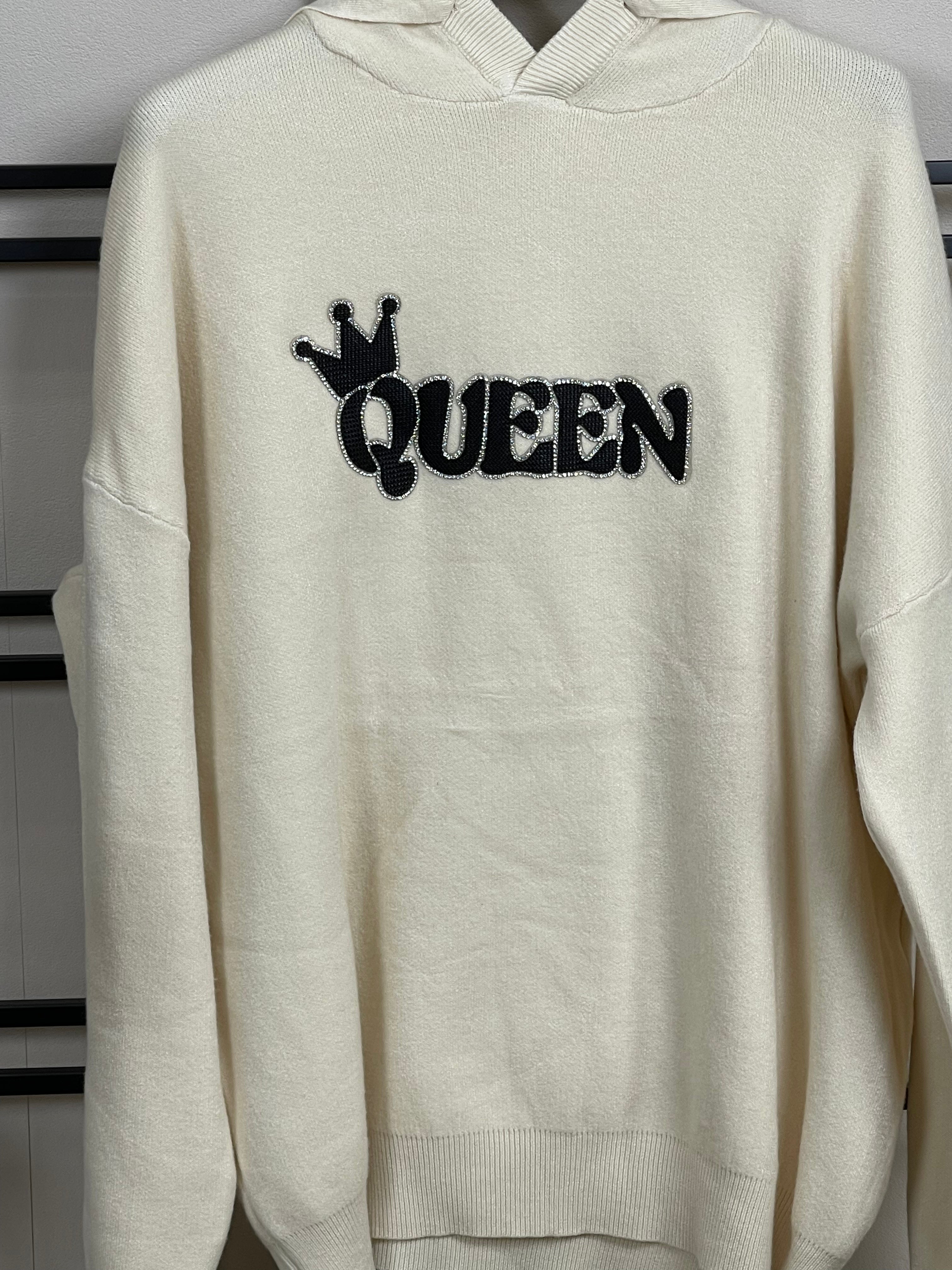 !!!!KEINE RETOURE MÖGLICH!!!! 
Hoodie  „Queen“ Einheitsgröße Gr. 36 - 40