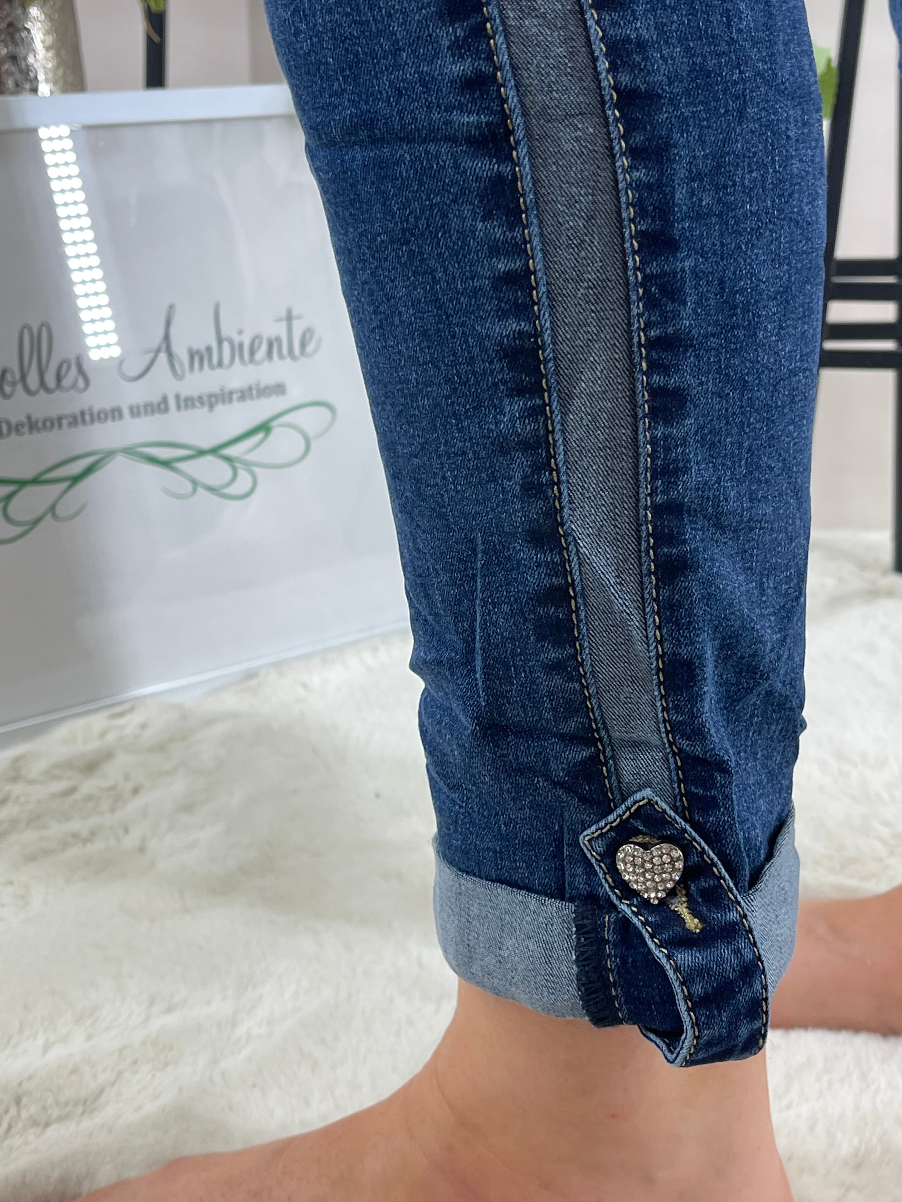 !!!!KEINE RETOURE MÖGLICH!!!! 
Jeans „Allegra“ mit  „Herz“ Gr. 36 - 44