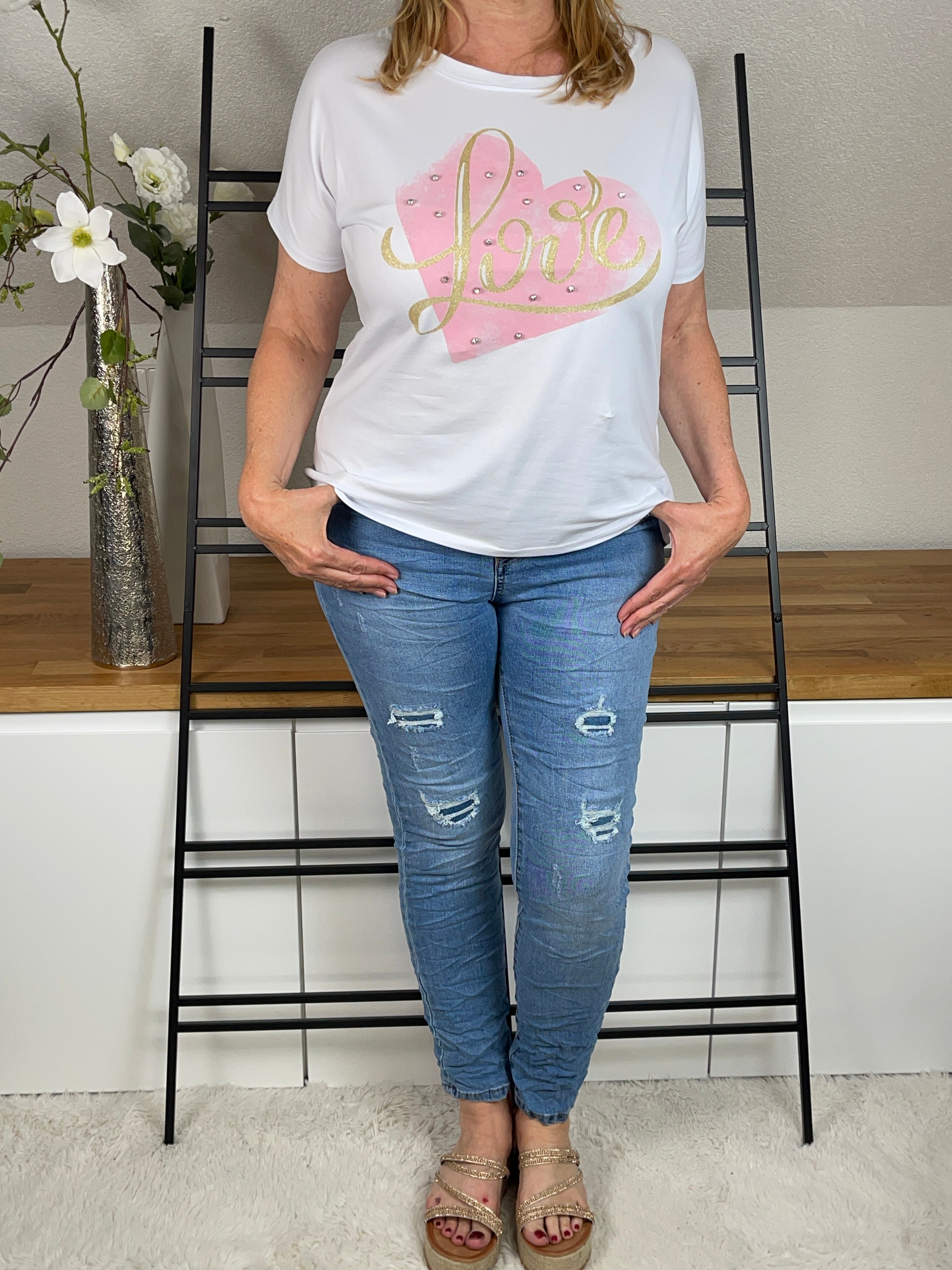 !!!!KEINE RETOURE MÖGLICH!!!! T - Shirt „Love“ Einheitsgrösse Gr. 38 - 44