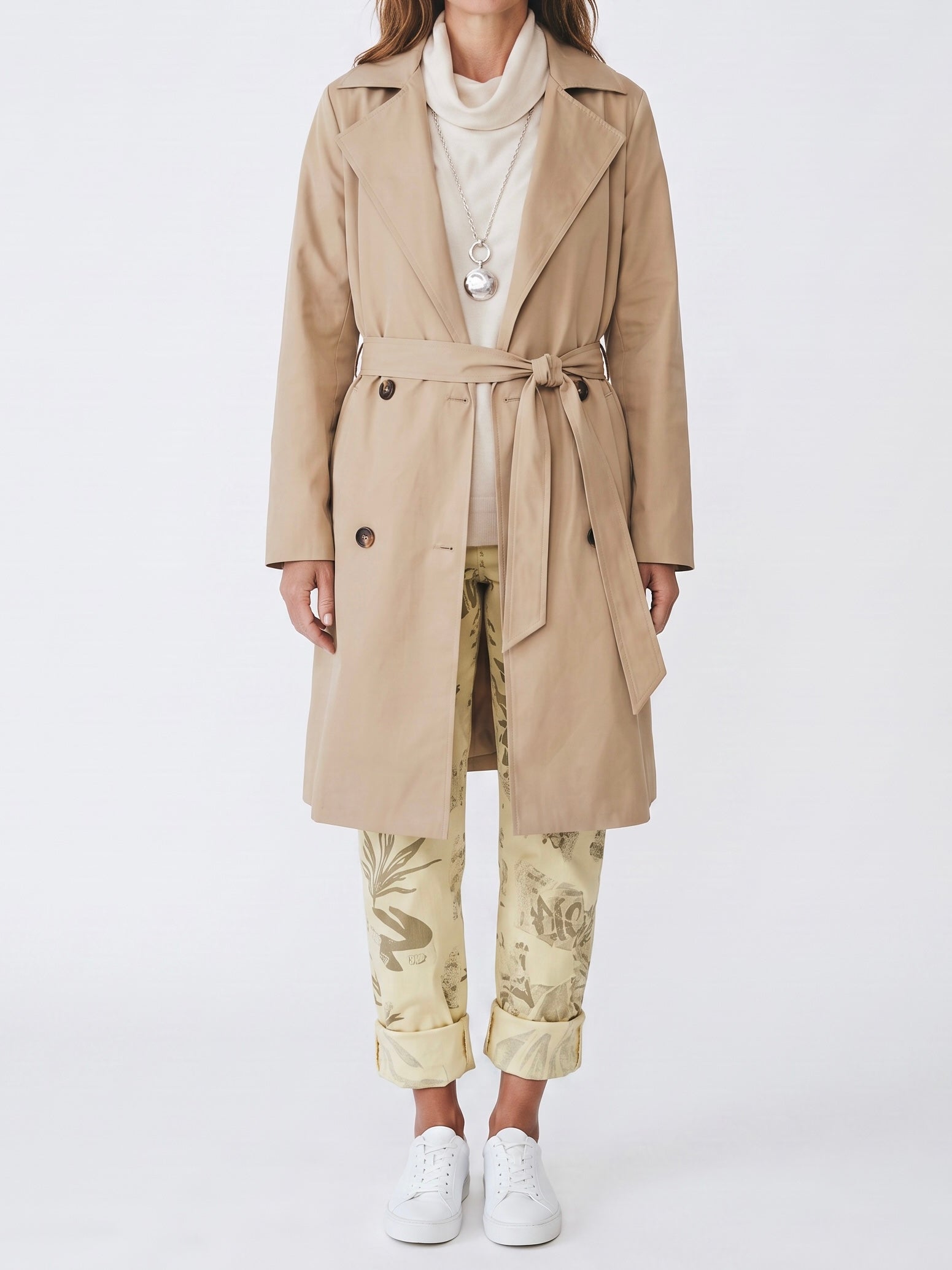 Eleganter Trenchcoat in beige