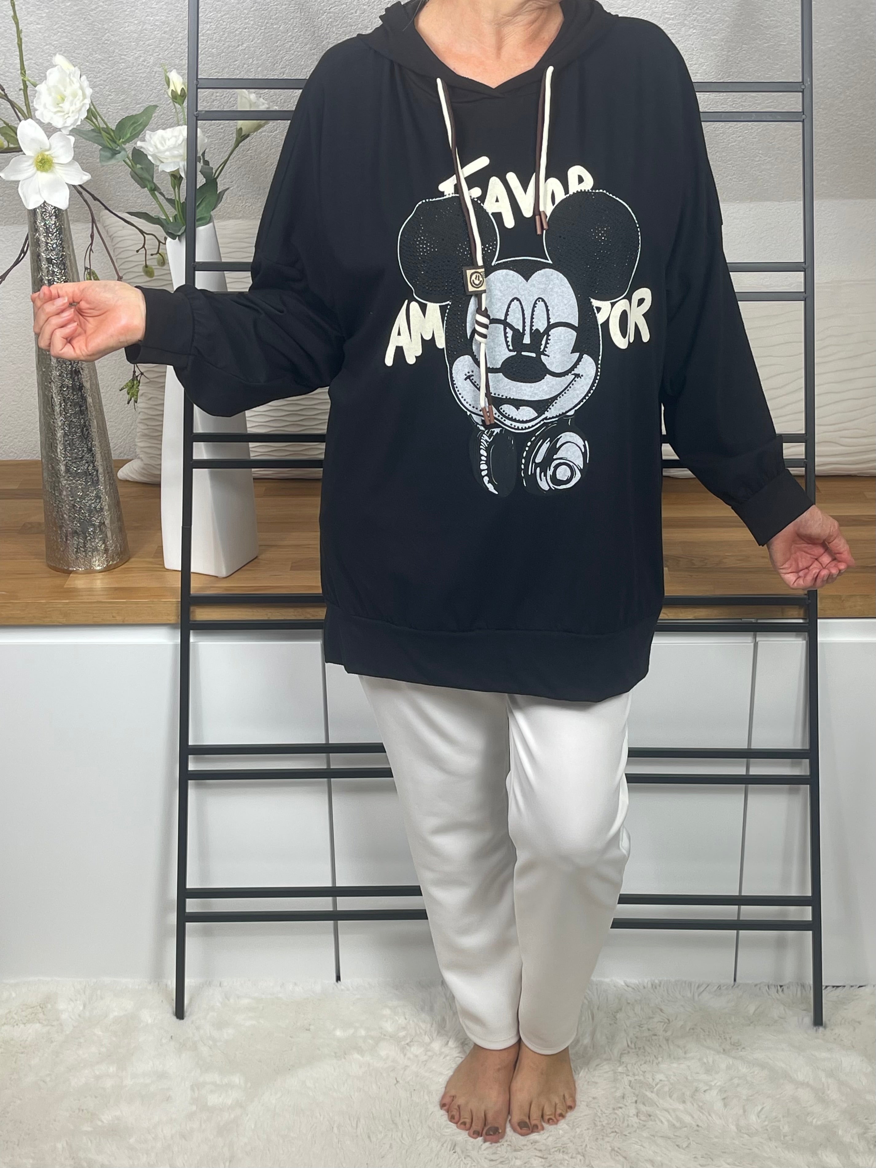 Damen - Hoodie „Mickey“ Einheitsgrösse Gr. 40 - 48 in 3 Farben