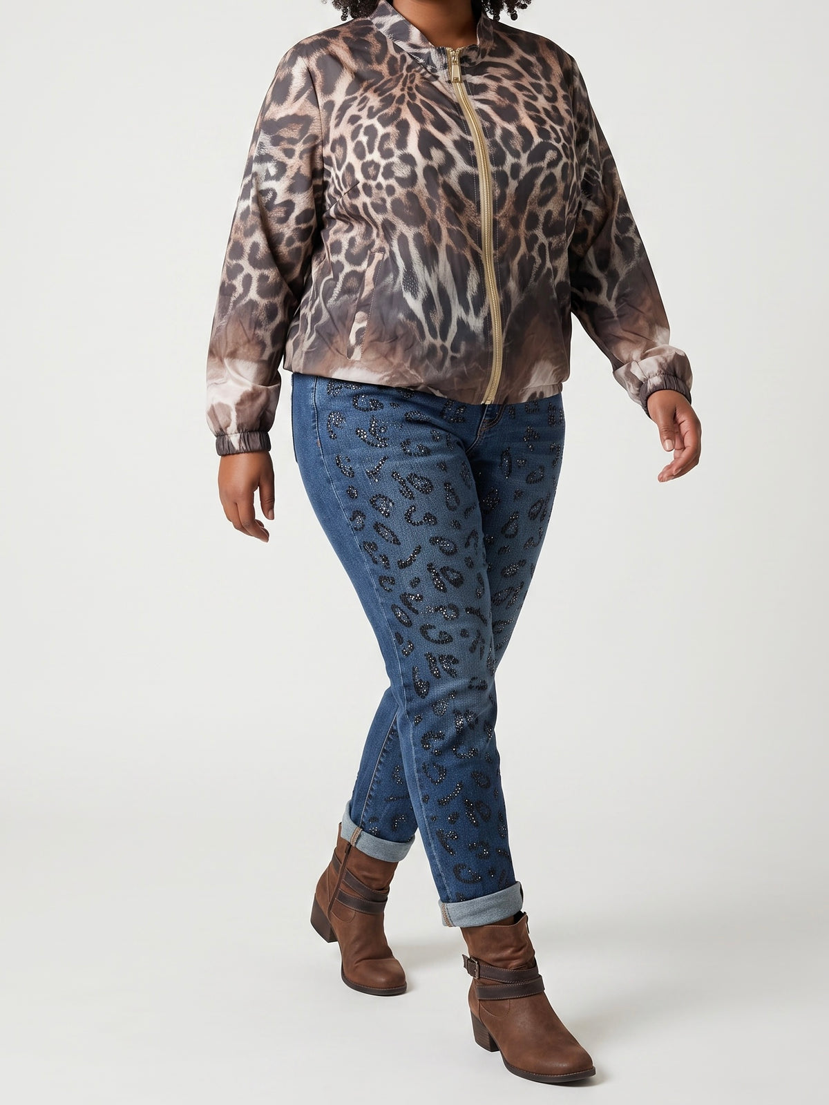Elegante Blusen - Jacke mit „Animal Print“ in 3 Varianten