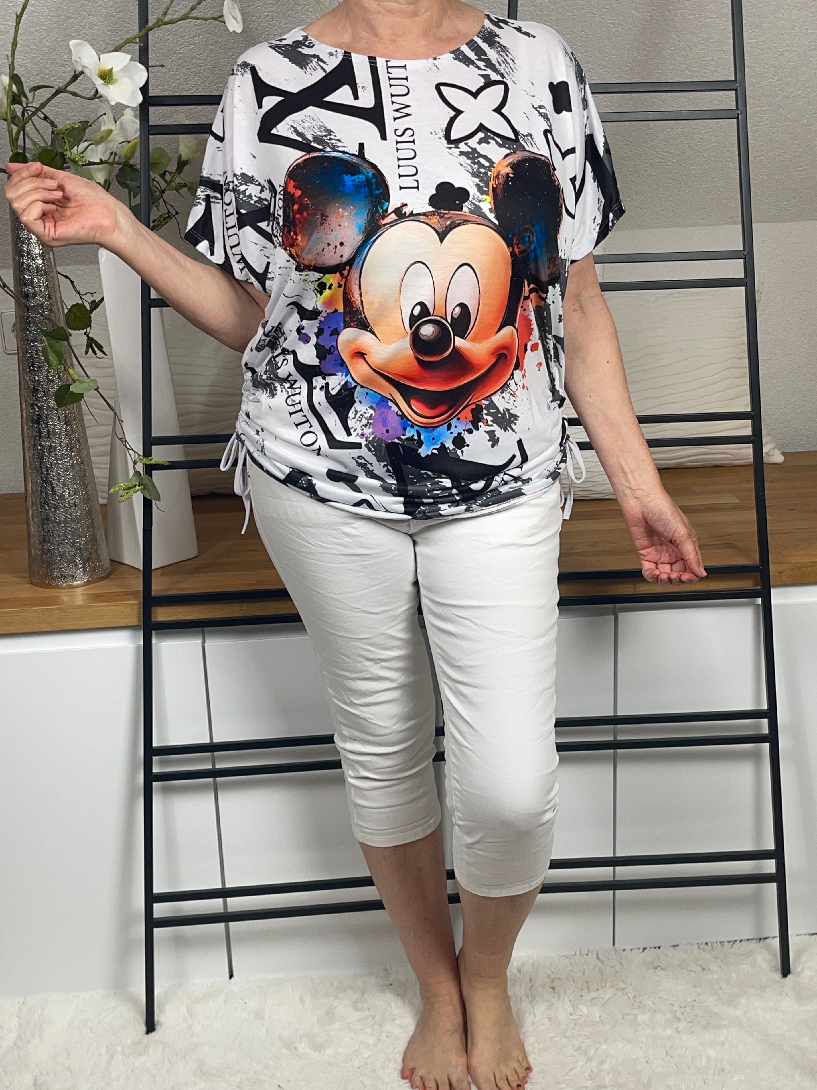 !!!!KEINE RETOURE MÖGLICH!!!! Damen - T - Shirt „Mickey“ Einheitsgrösse Gr. 38 - 44 in 3 Varianten