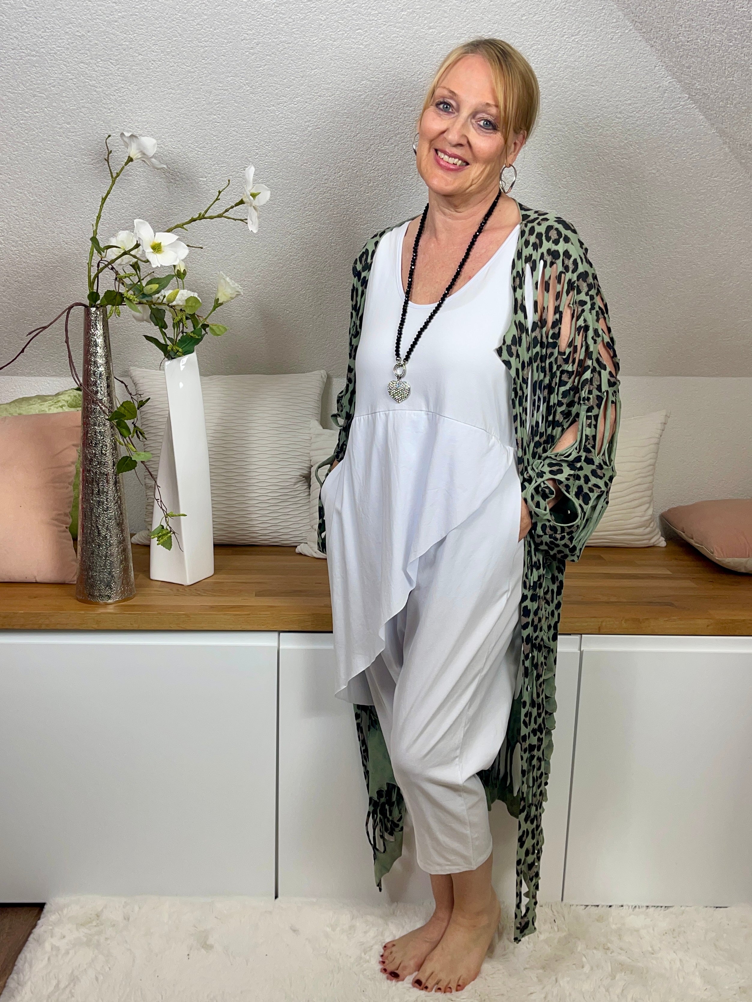 !!!!KEINE RETOURE MÖGLICH!!!! Leichte Damen - Longjacke „Animal Lochi“ Einheitsgrösse Gr. 36 - 46