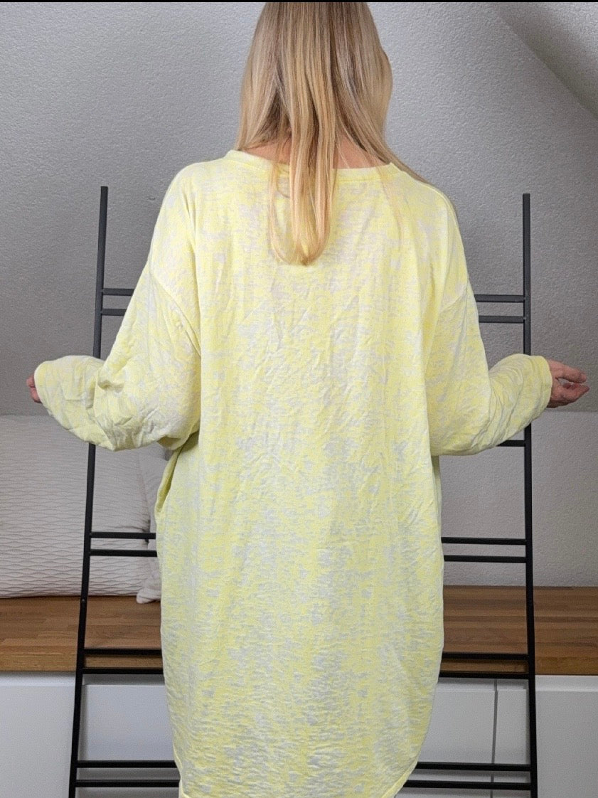 Long - Shirt „Sneaker“ in vanille