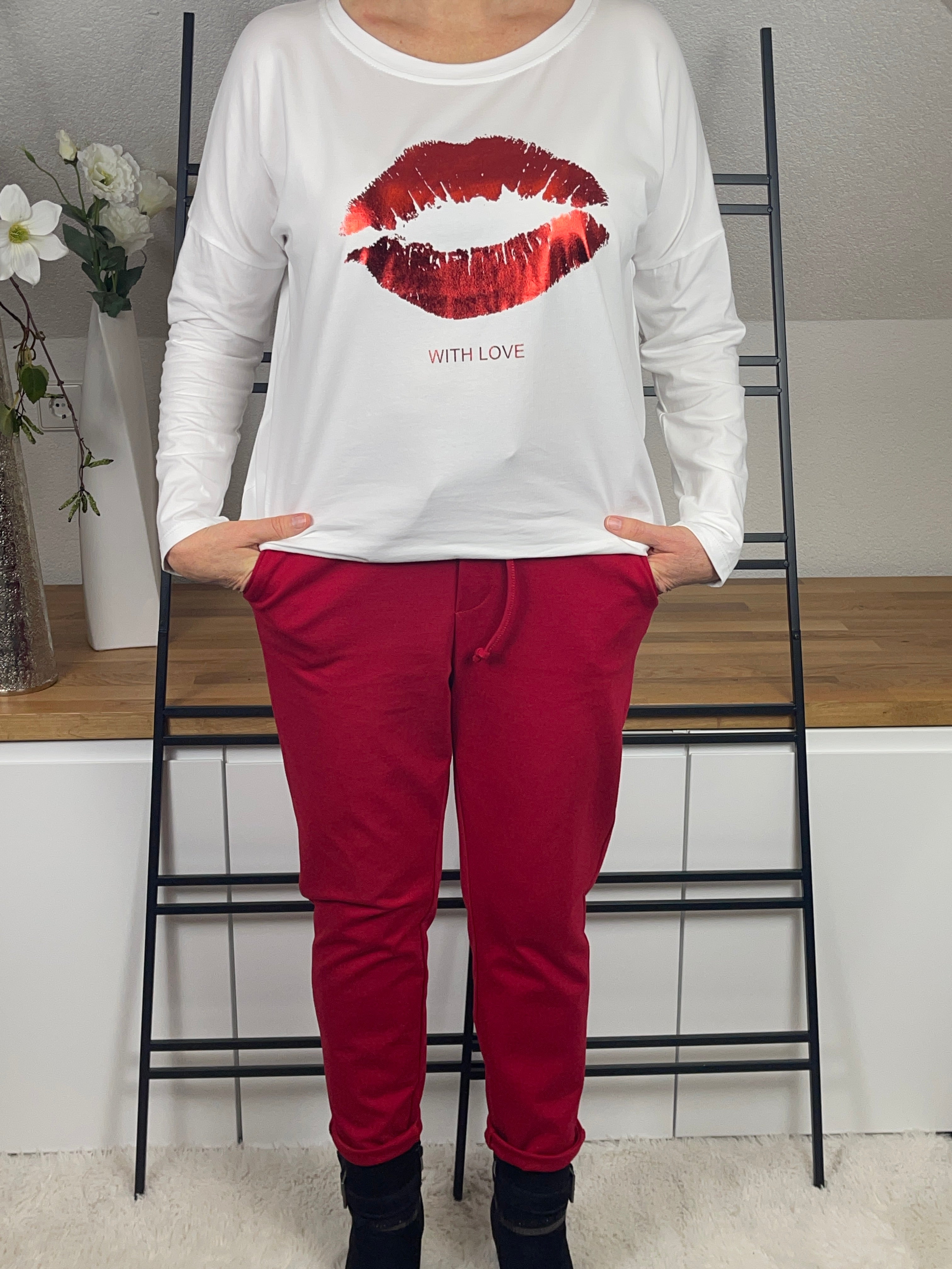 !!!!KEINE RETOURE MÖGLICH!!!! Damen - Shirt „Lippe“ in weiss