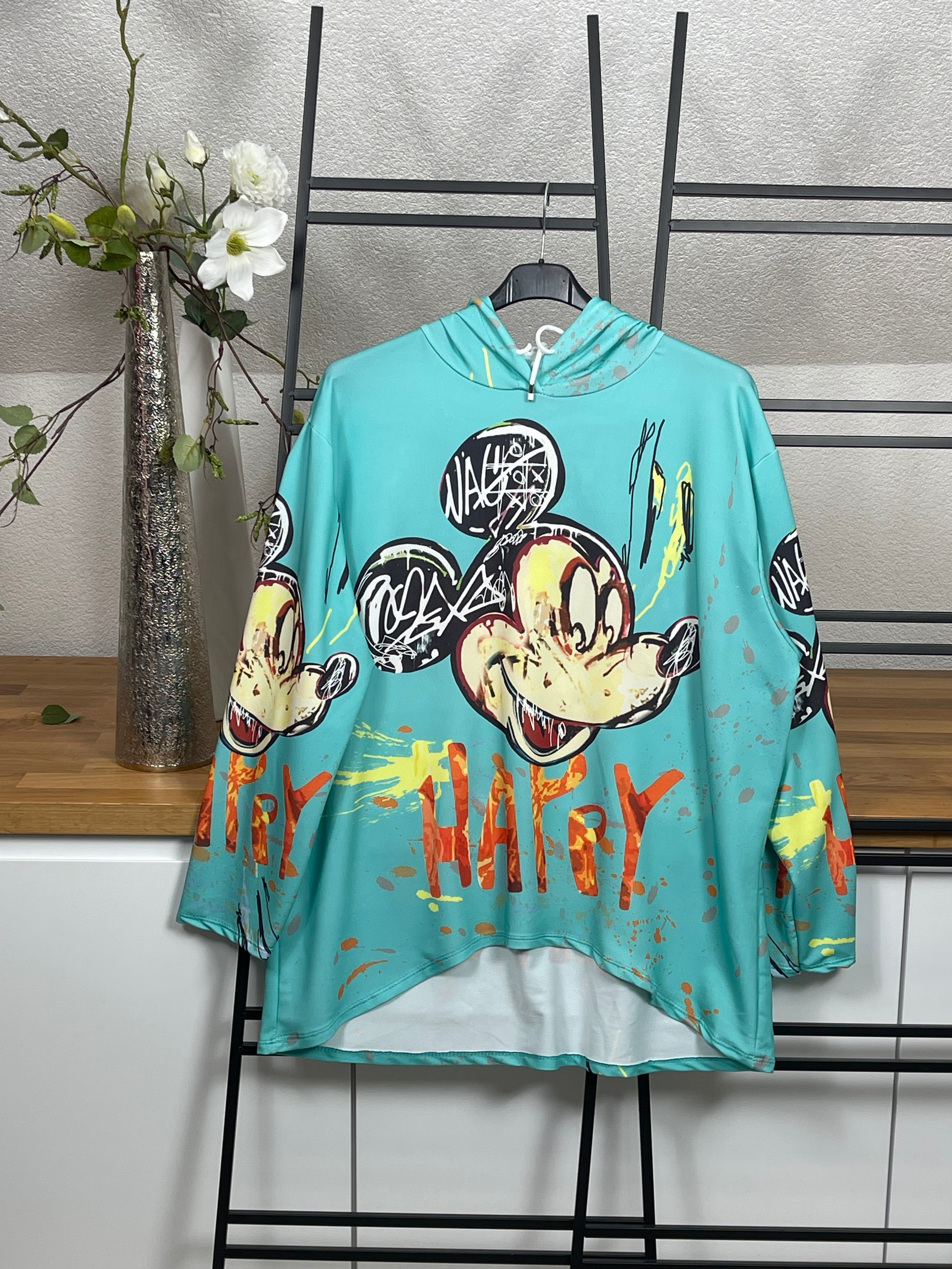 !!!!KEINE RETOURE MÖGLICH !!!!Damen - Hoodie „Mickey“ Einheitsgrösse Gr. 38 - 44 in 2 Farben