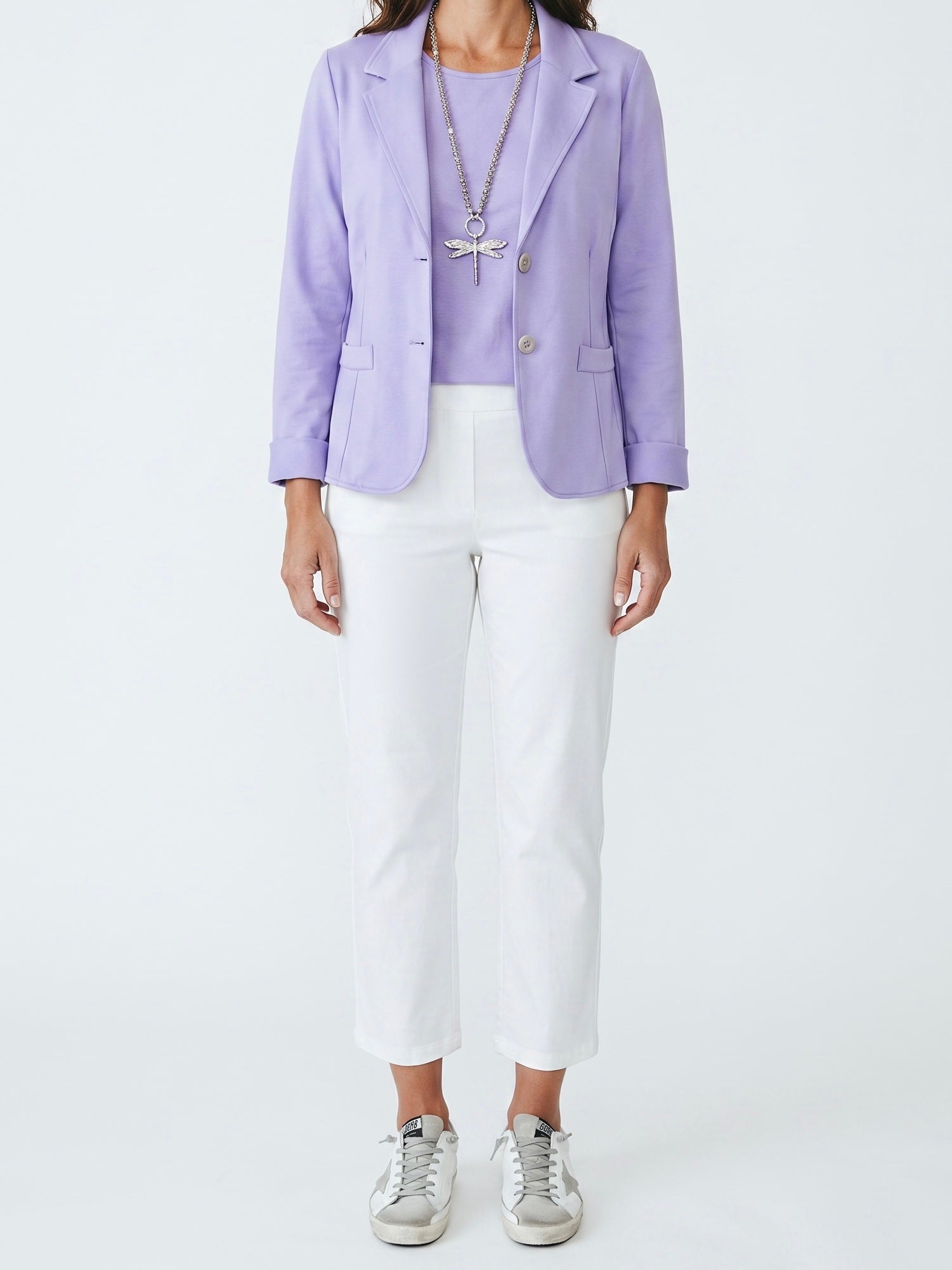 Eleganter leicht taillierter Blazer in flieder