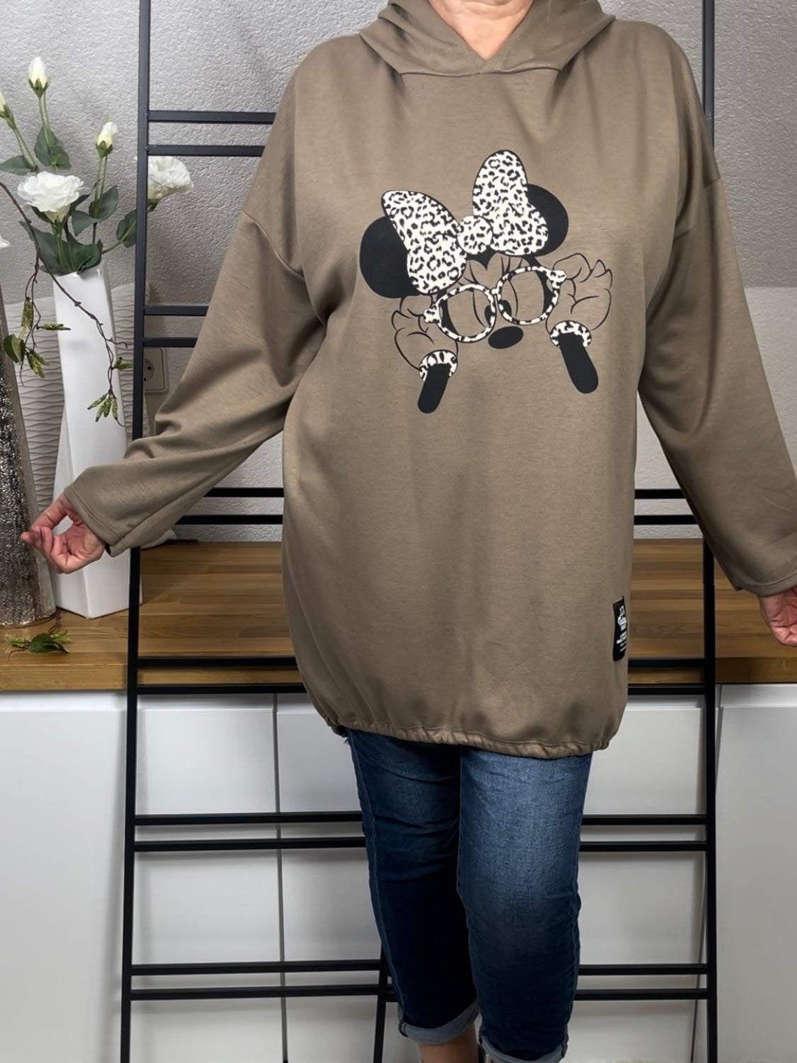 Damen - Fluffi - Hoodie „Minney“ Einheitsgrösse Gr. 40 - 48 in 5 Farben