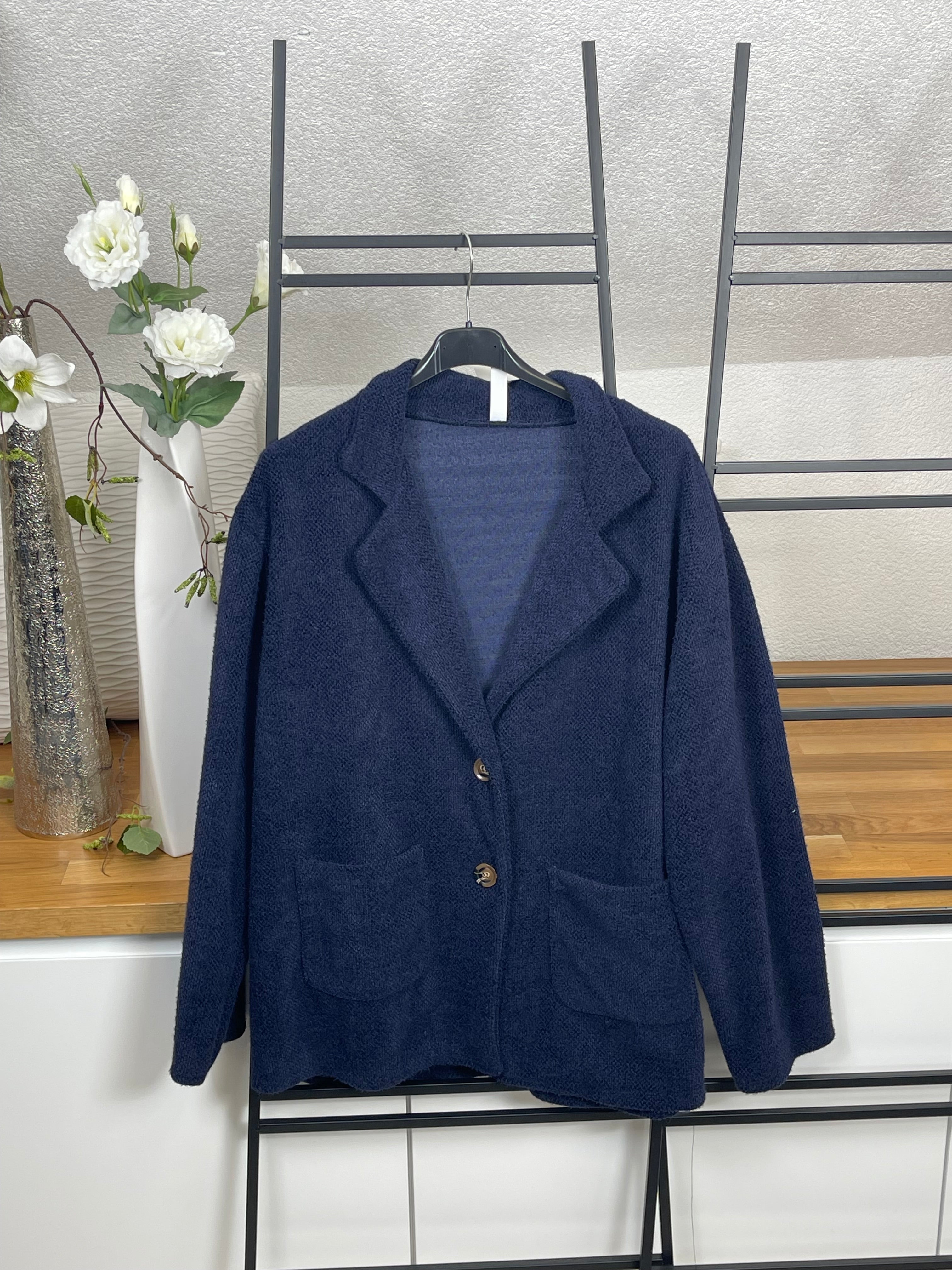 Damen „Boucle“ Blazer Einheitsgrösse Gr. 42- 46 in 2 Farben