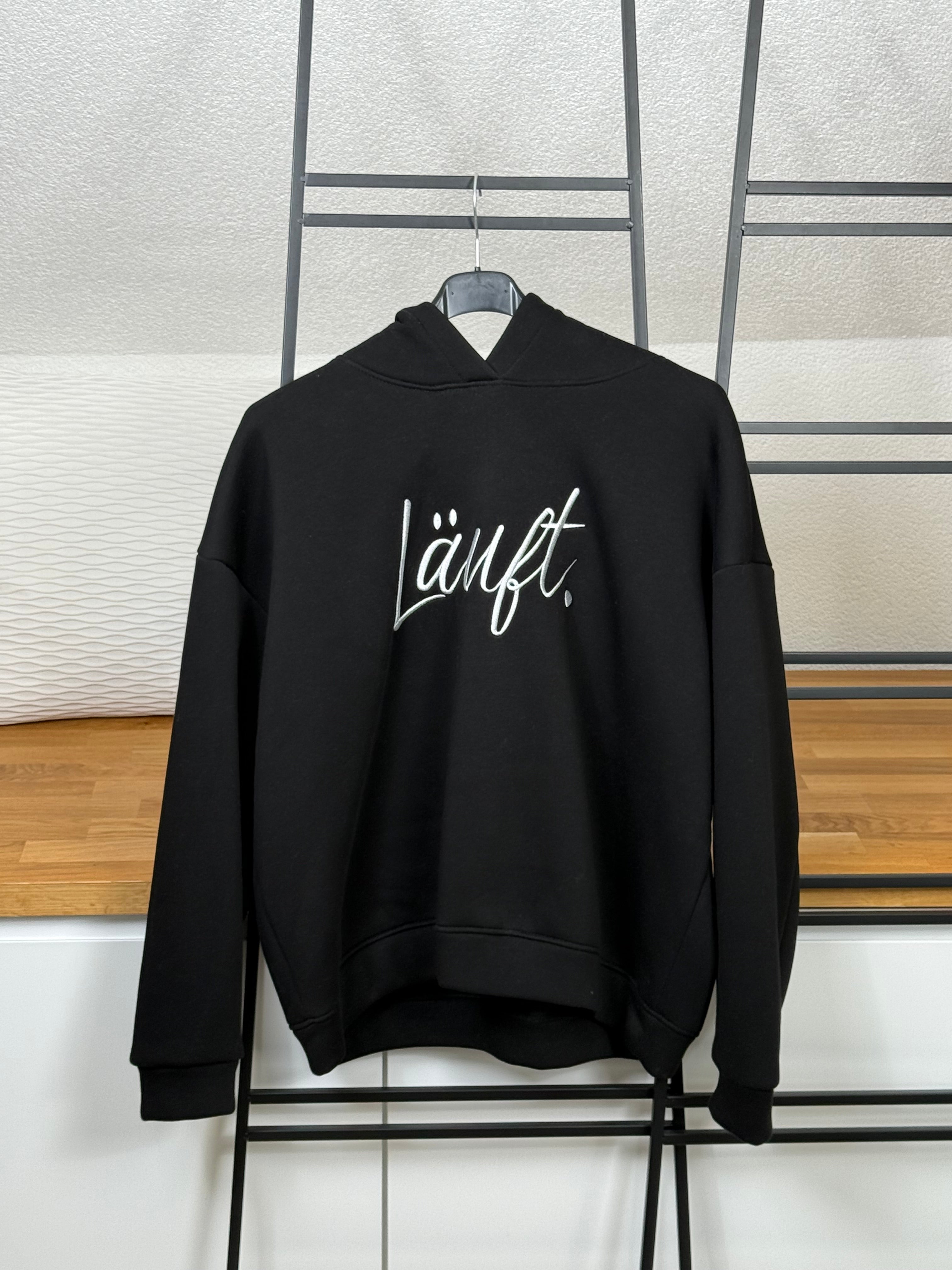 Hochwertiger Damen Hoodie „Läuft“ Einheitsgrösse Gr. 36 - 44 in 2 Farben