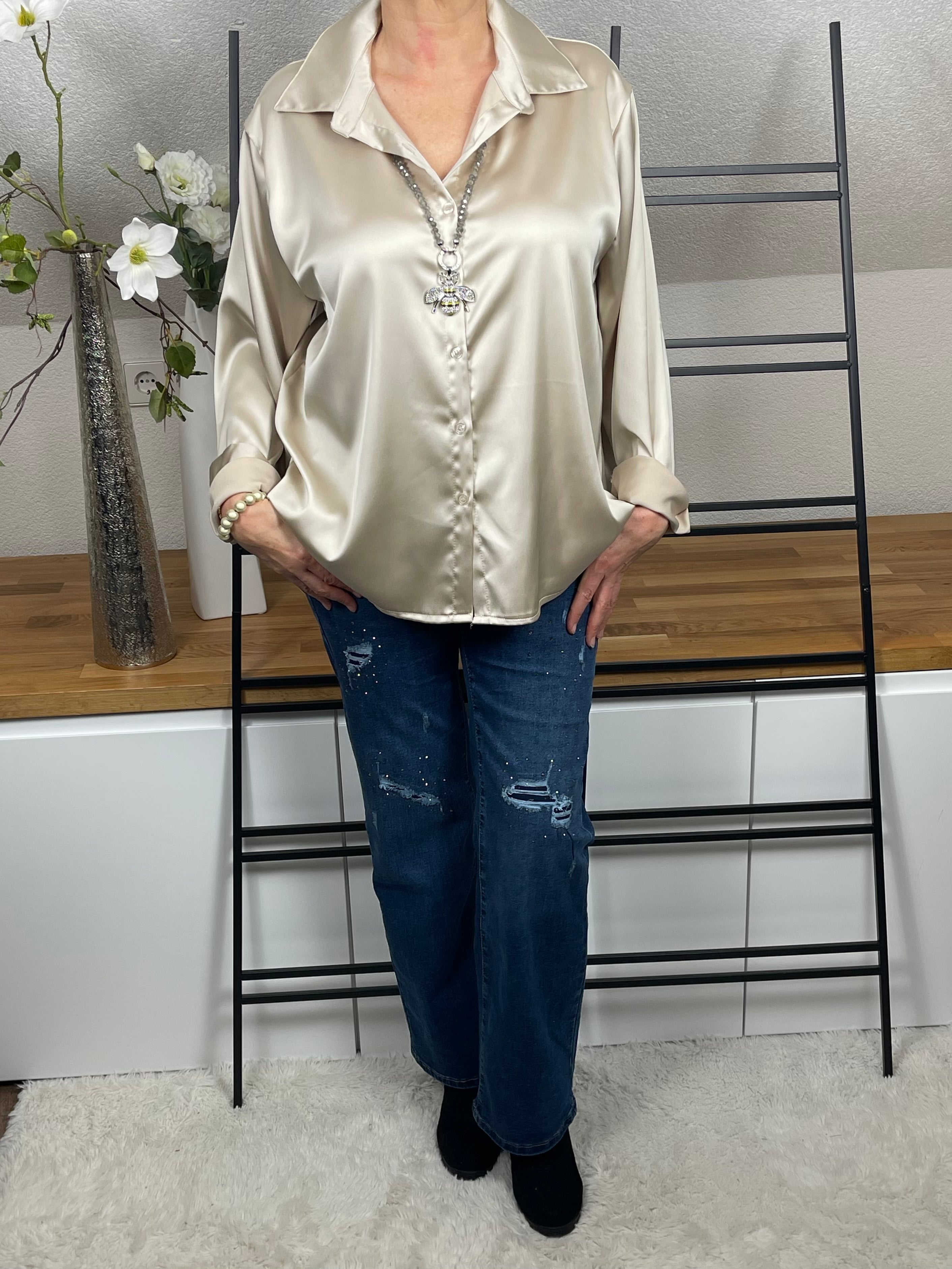 !!!!KEINE RETOURE MÖGLICH!!!! Damen - Seiden - Bluse „Sarah“ in 5 Farben