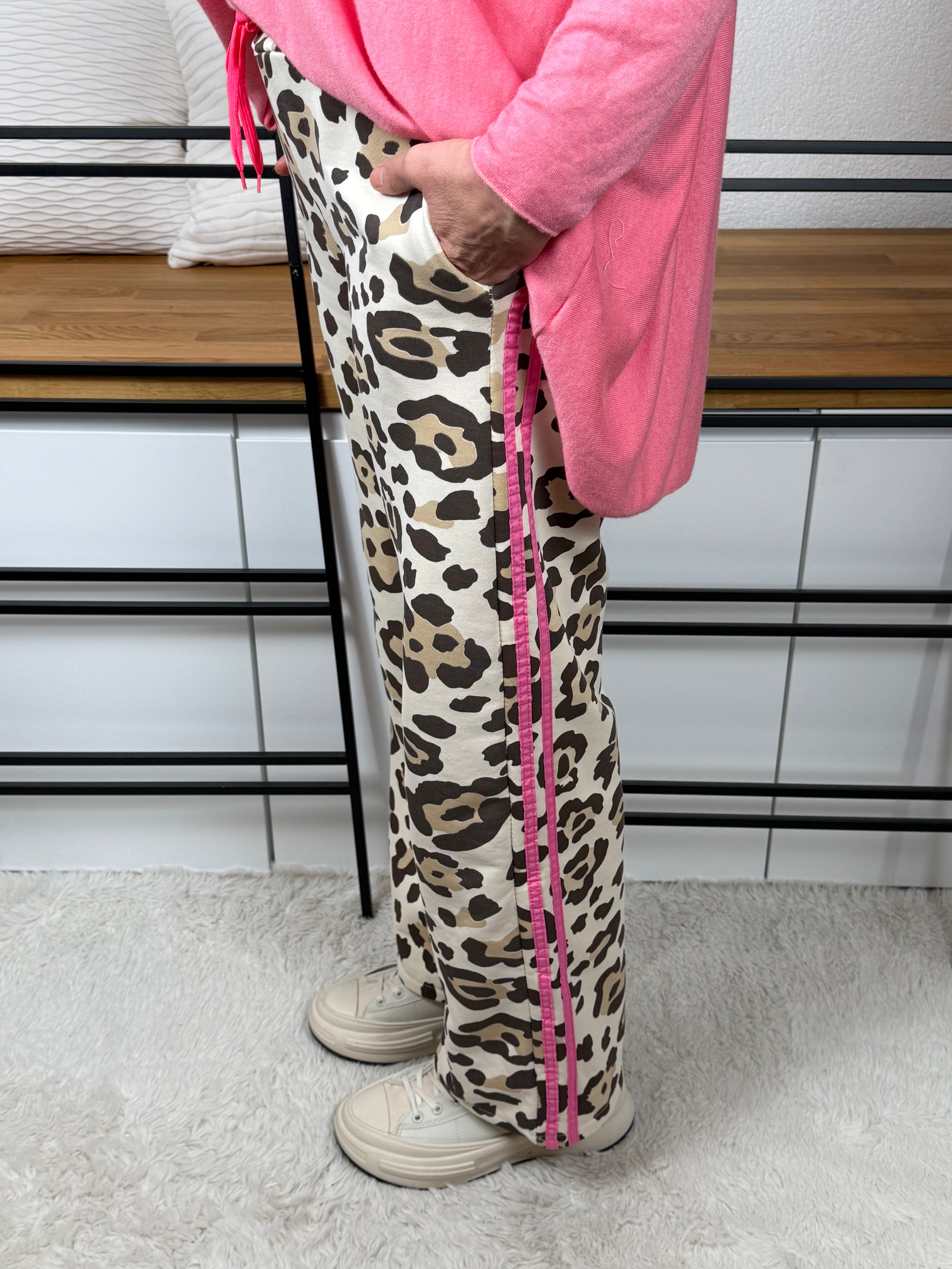 Jogpant mit „Animalprint“ Einheitsgrösse Gr. 36 - 40 braun - natur