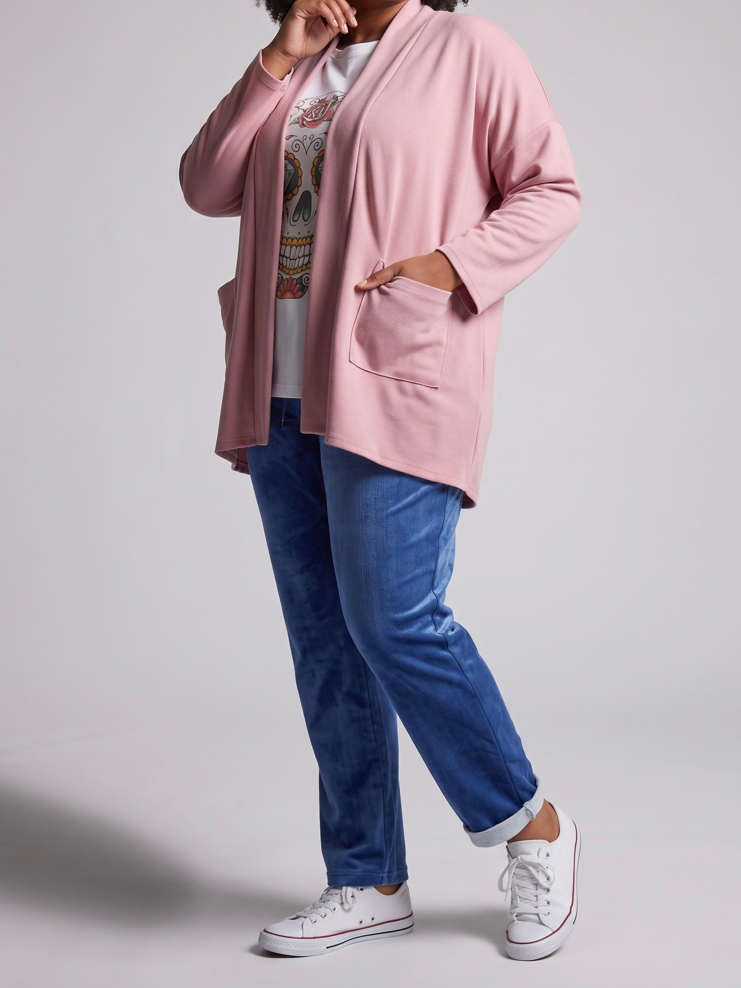 Sweat - Blazer in rosa